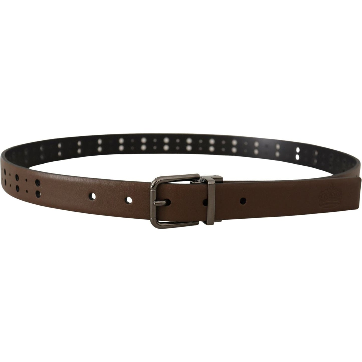 Dolce & Gabbana Elegant Leather Belt with Metal Buckle Dolce & Gabbana Dark Slate Gray