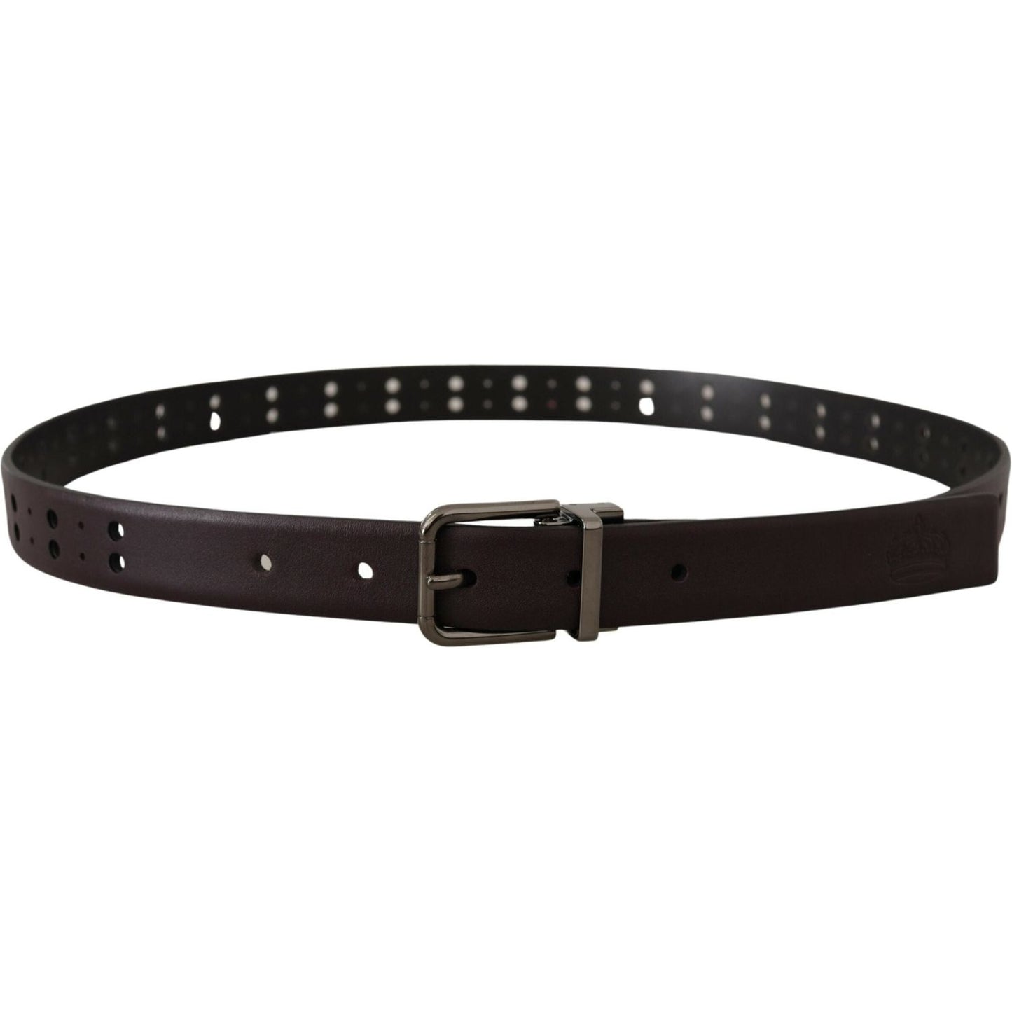 Dolce & Gabbana Burgundy Elegance Leather Belt Dolce & Gabbana Black
