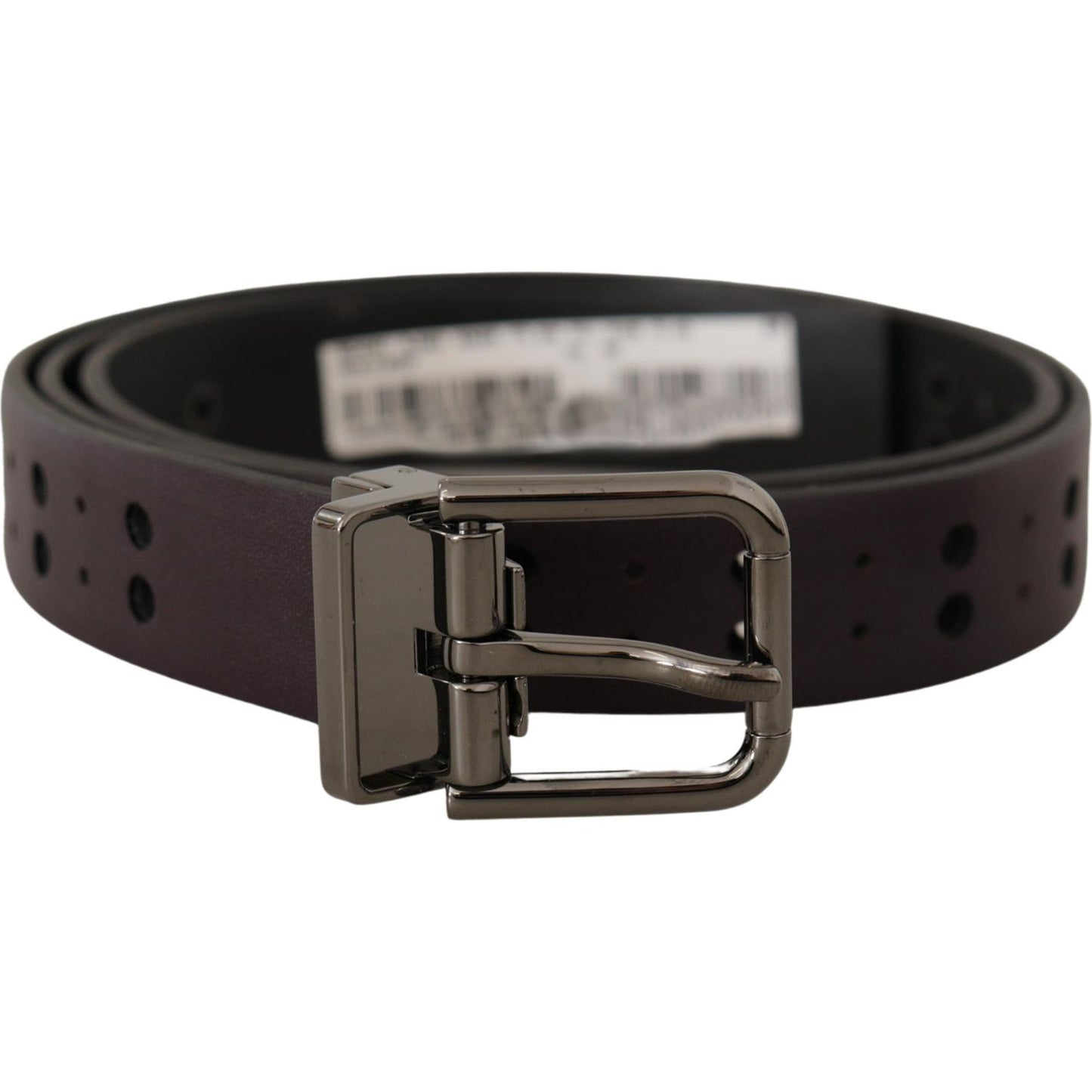 Dolce & Gabbana Burgundy Elegance Leather Belt Dolce & Gabbana Dark Slate Gray