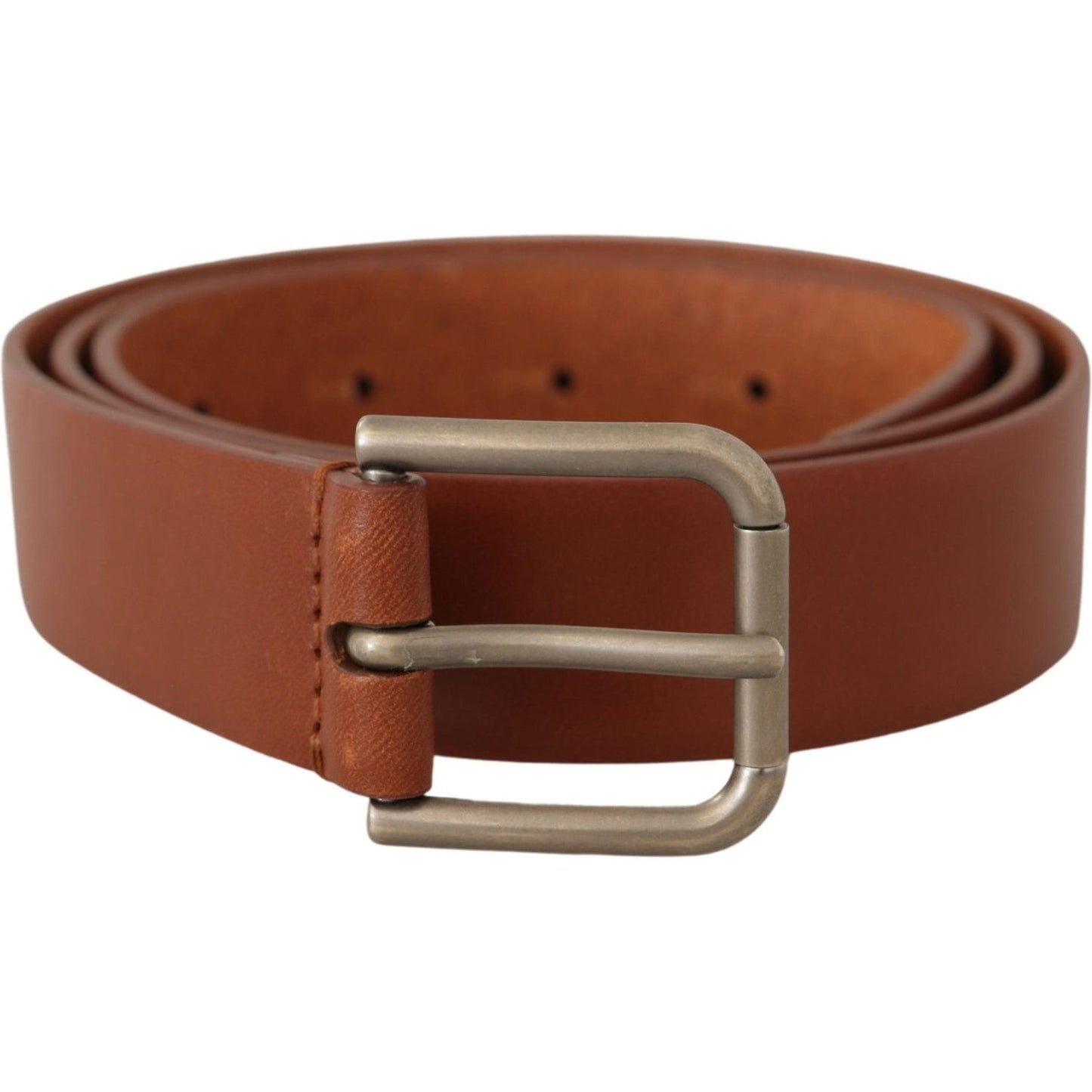 Dolce & Gabbana Elegant Leather Belt with Metal Buckle Dolce & Gabbana Saddle Brown
