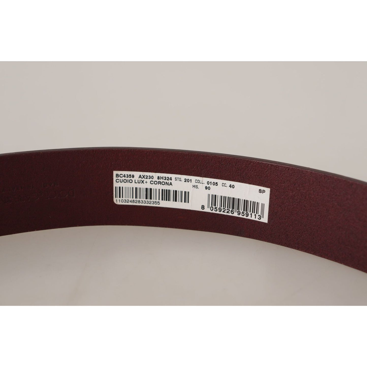 Dolce & Gabbana Elegant Brown Leather Designer Belt Dolce & Gabbana Gray