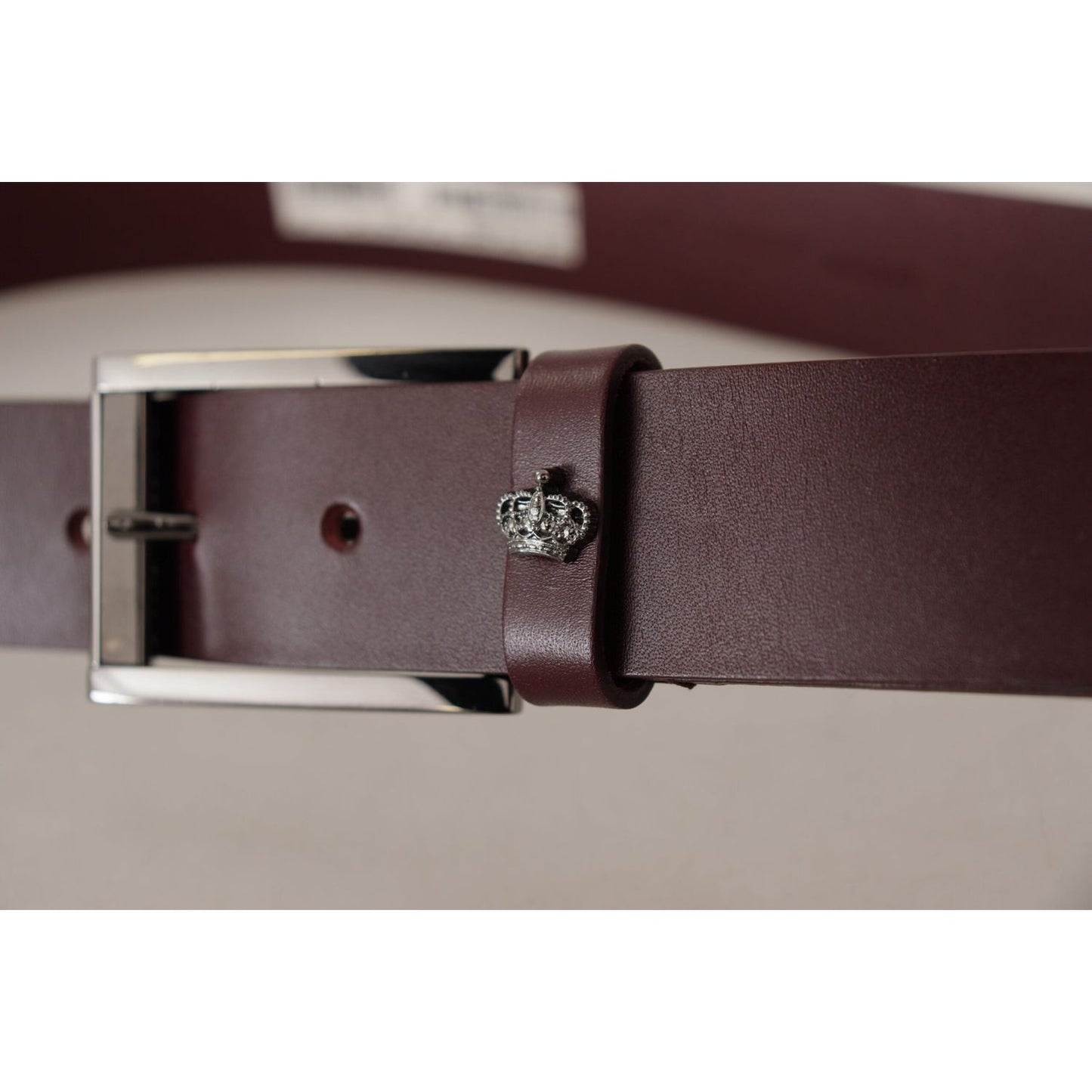 Dolce & Gabbana Elegant Brown Leather Designer Belt Dolce & Gabbana Dim Gray