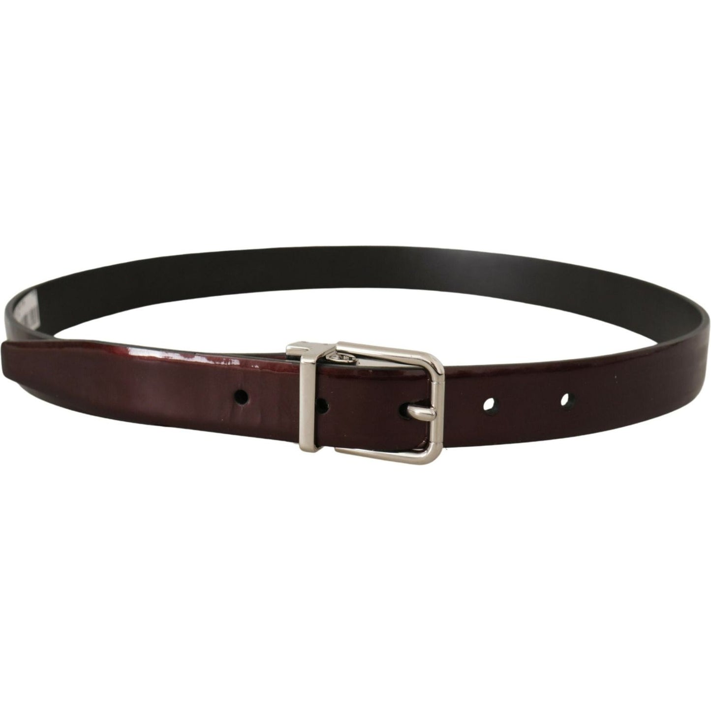 Dolce & Gabbana Elegant Dark Brown Patent Leather Belt Dolce & Gabbana Dark Slate Gray