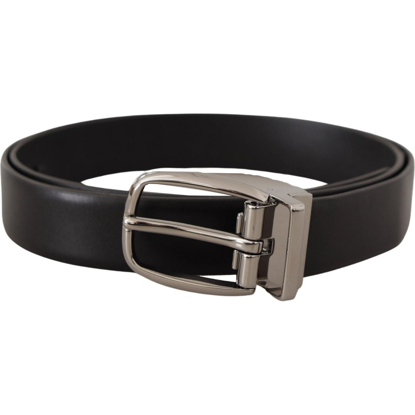 Dolce & Gabbana Elegant Leather Belt with Metal Buckle Dolce & Gabbana Dark Slate Gray