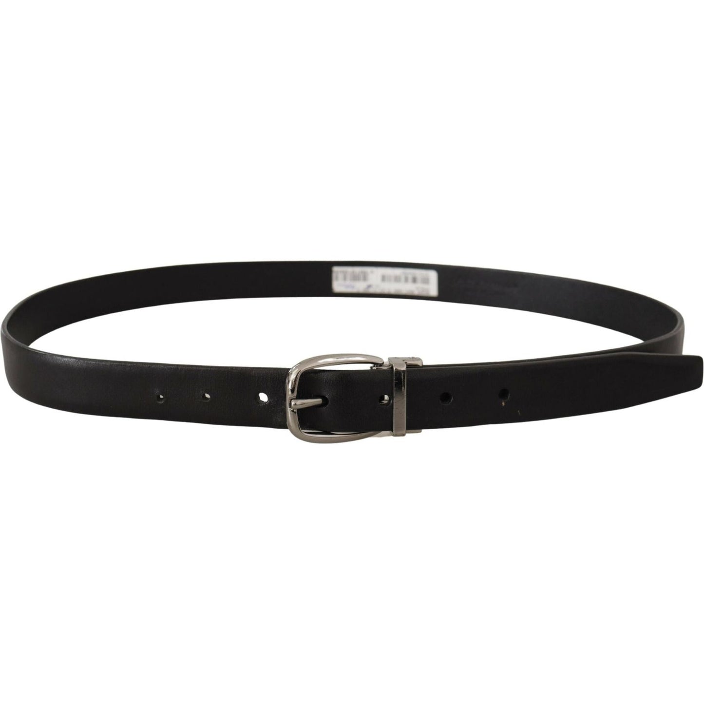 Dolce & Gabbana Elegant Black Leather Designer Belt Dolce & Gabbana Black