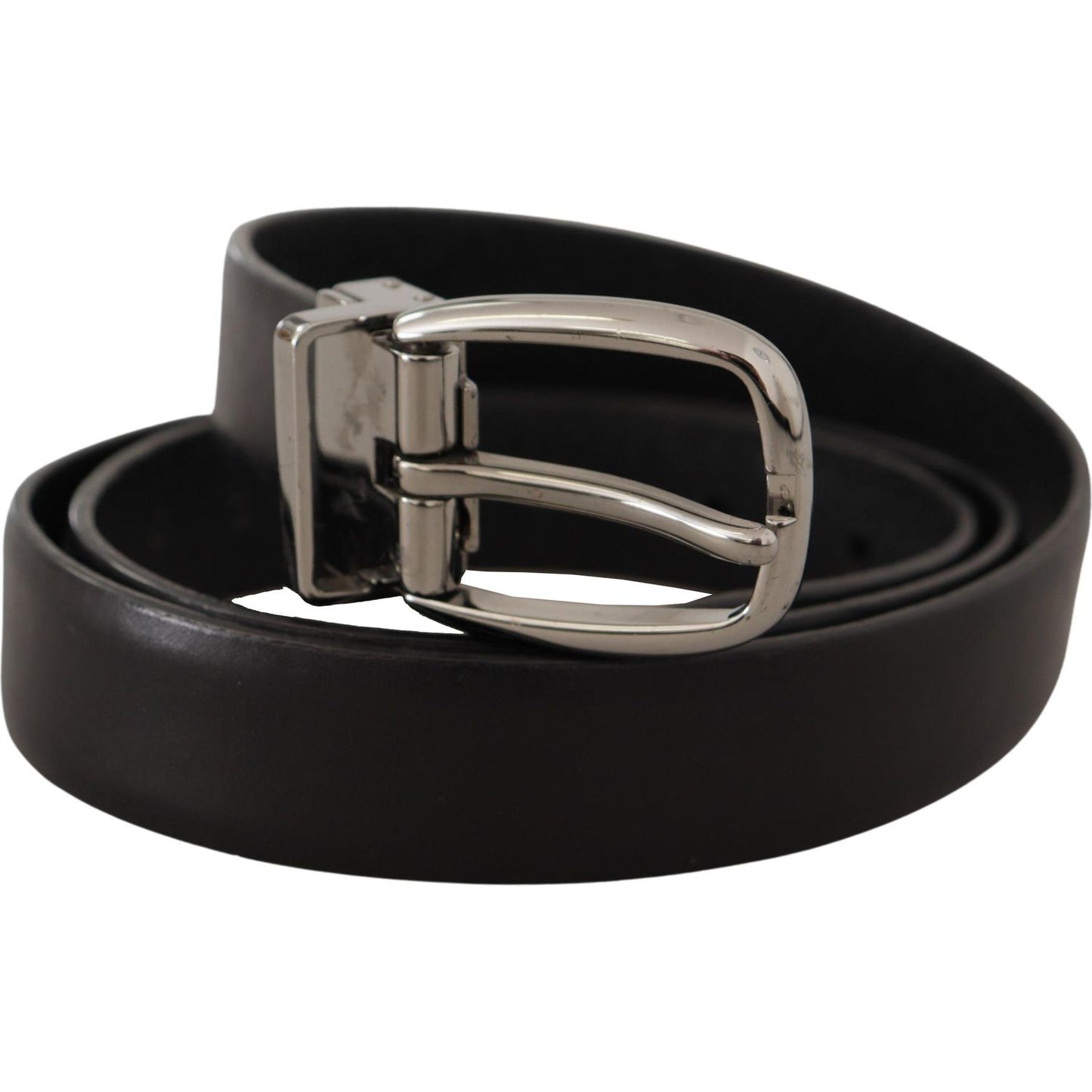 Dolce & Gabbana Elegant Black Leather Designer Belt Dolce & Gabbana Black