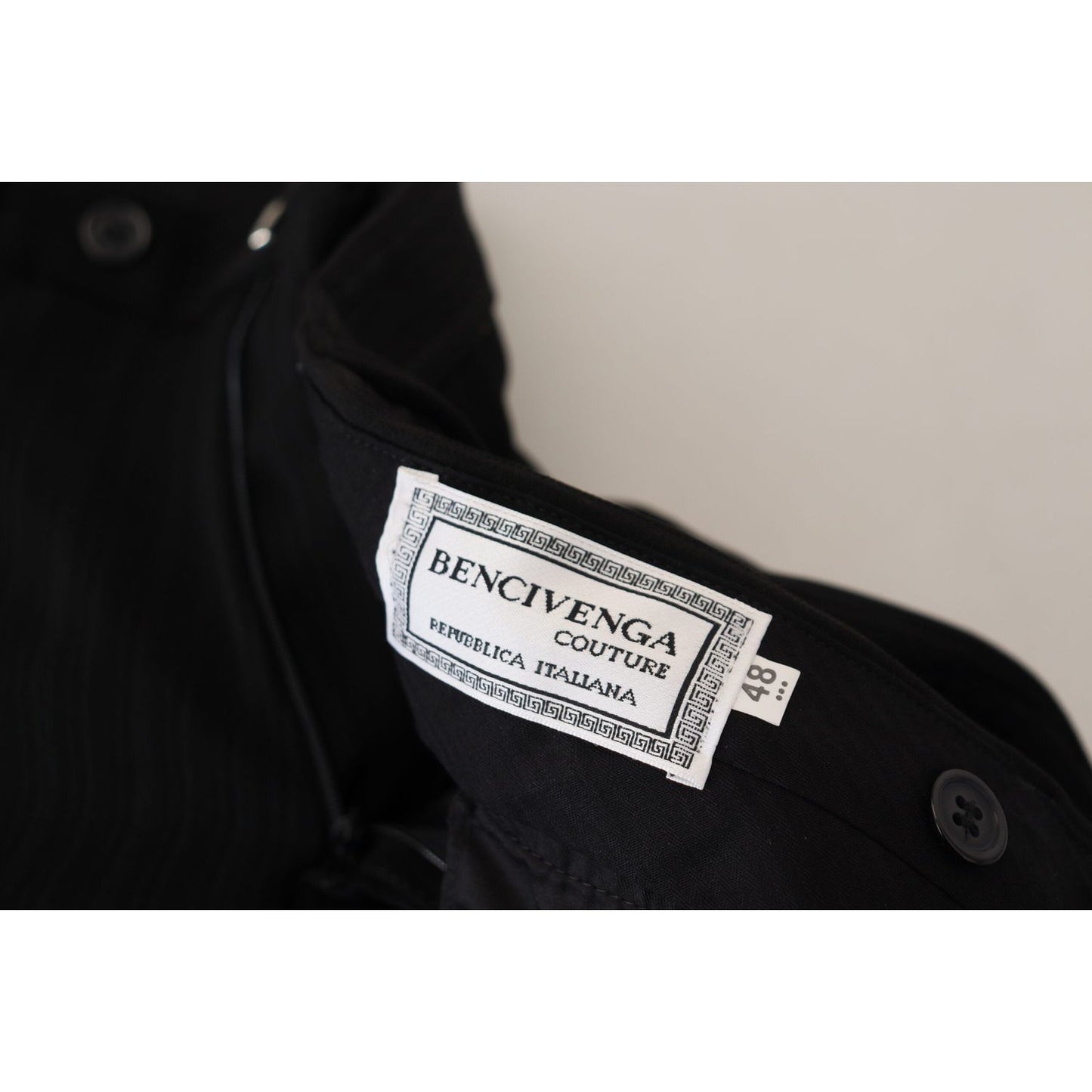 BENCIVENGA Elegant Black Italian Designer Pants BENCIVENGA Black