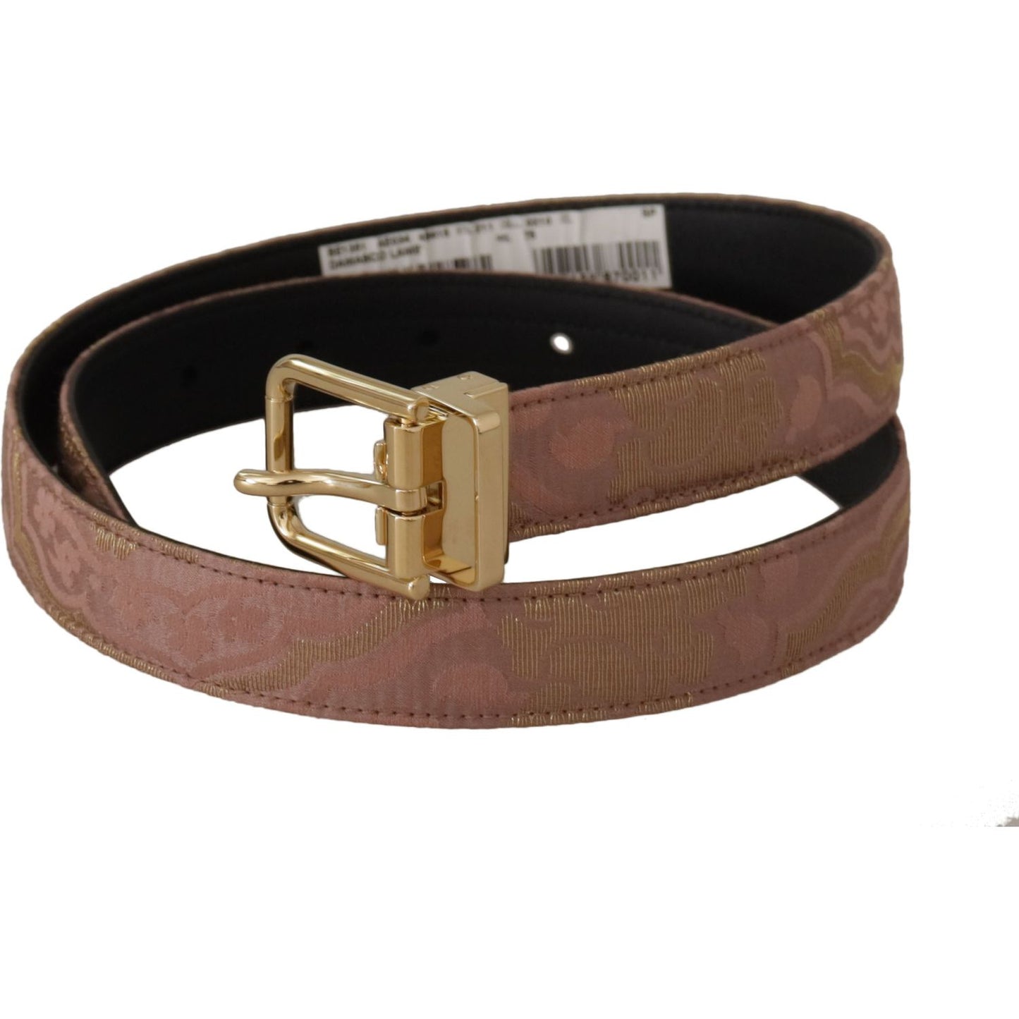 Dolce & Gabbana Chic Rose Pink Leather Belt with Logo Buckle Dolce & Gabbana Dim Gray