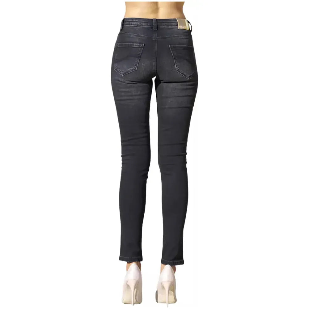 Yes Zee Black Cotton Women's Jeans Yes Zee Dark Slate Gray