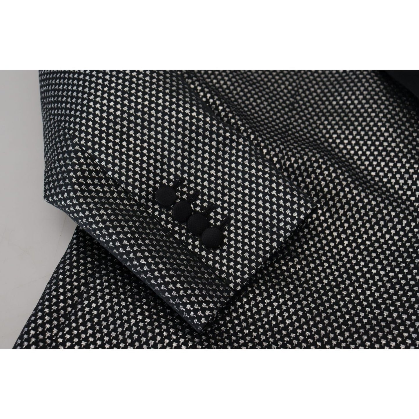 Dolce & Gabbana Elegant Jacquard Single Breasted Blazer Dolce & Gabbana Dark Gray