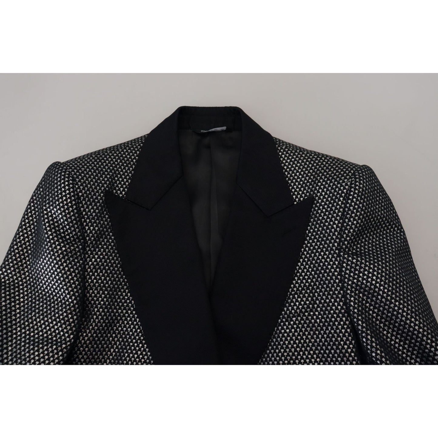 Dolce & Gabbana Elegant Jacquard Single Breasted Blazer Dolce & Gabbana Black