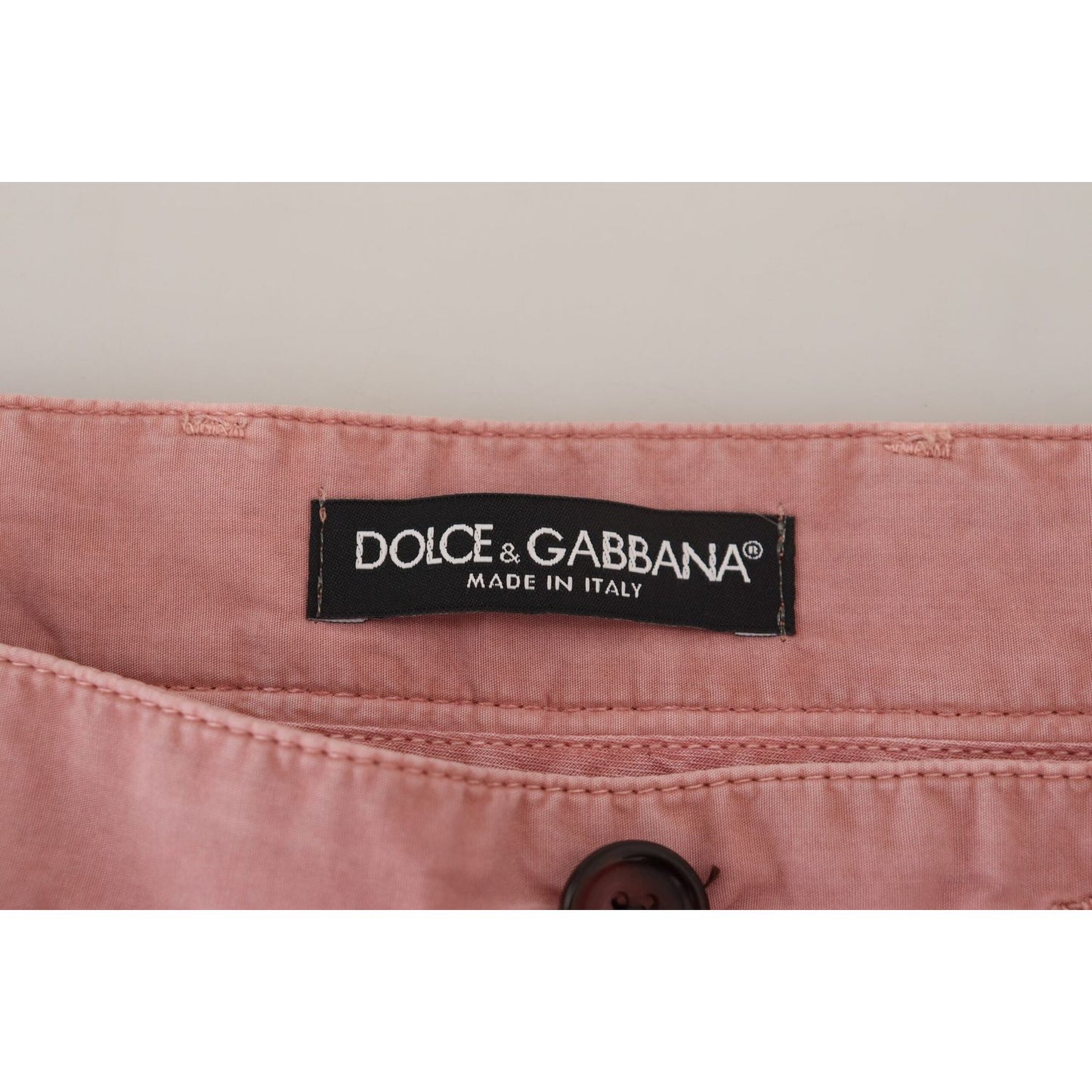 Dolce & Gabbana Exquisite Pink Chino Shorts for Men Dolce & Gabbana Rosy Brown