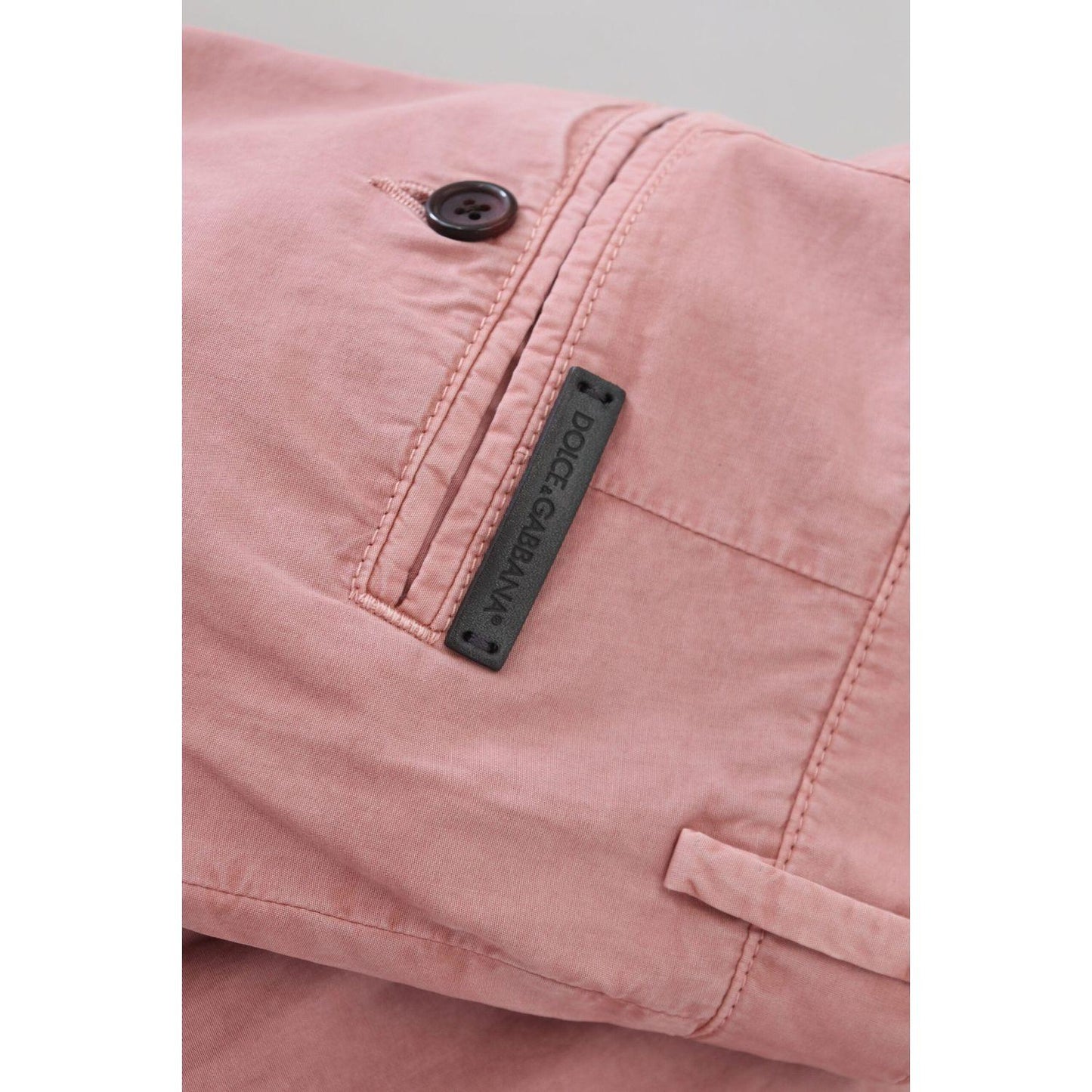 Dolce & Gabbana Exquisite Pink Chino Shorts for Men Dolce & Gabbana Rosy Brown