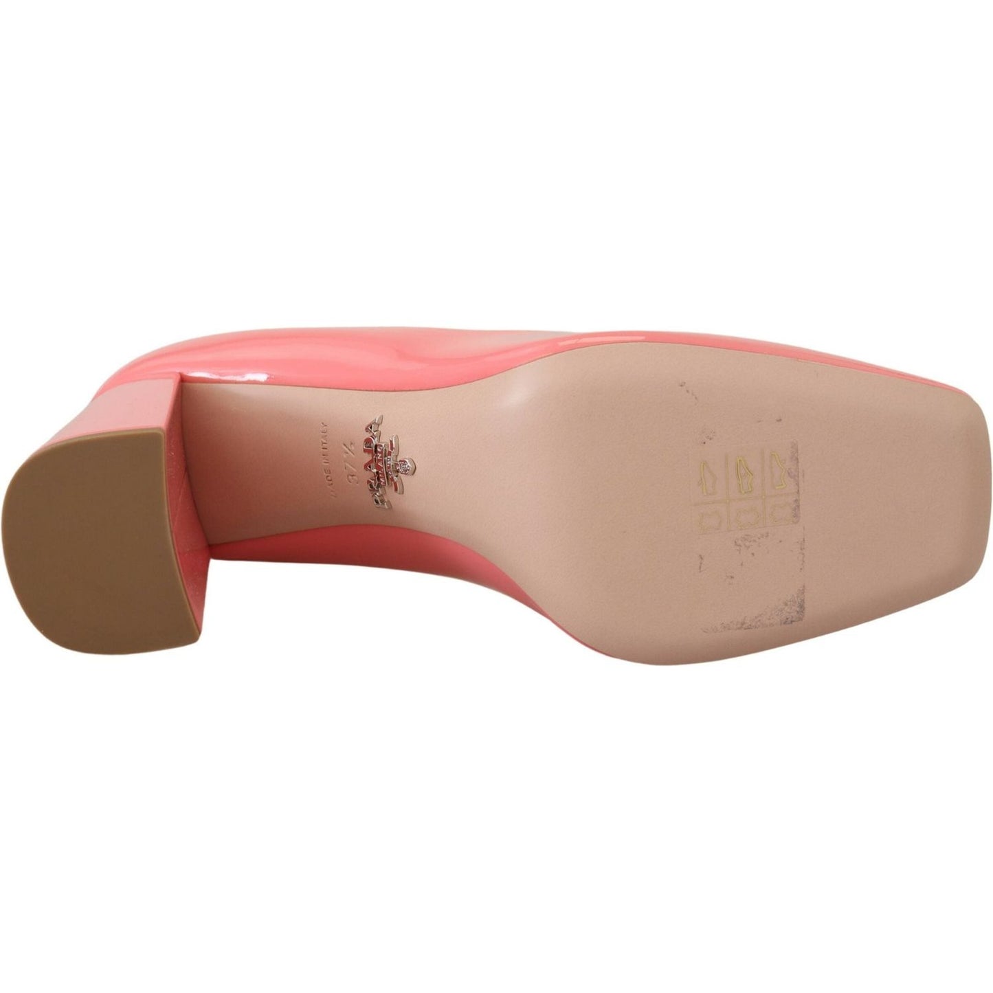 Prada Elegant Square Toe Pink Heels Prada Rosy Brown