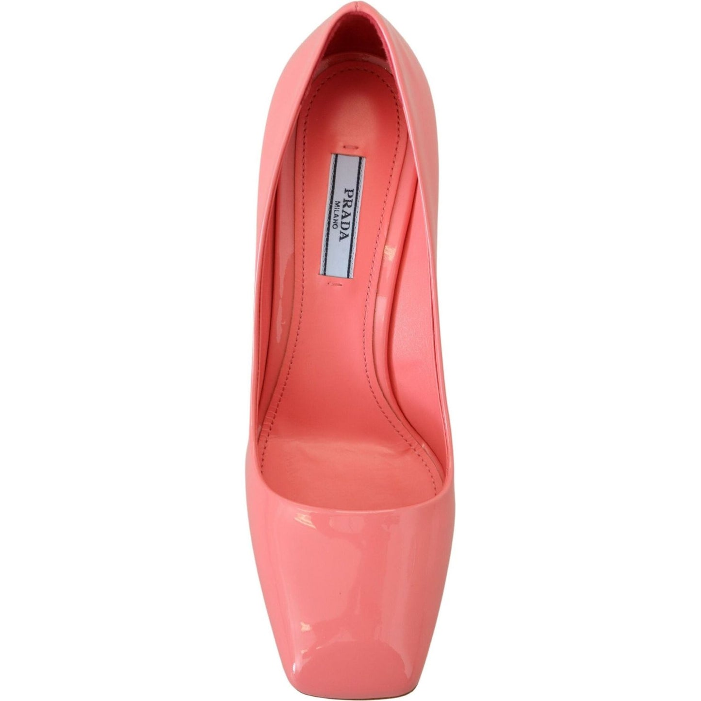 Prada Elegant Square Toe Pink Heels Prada Light Coral
