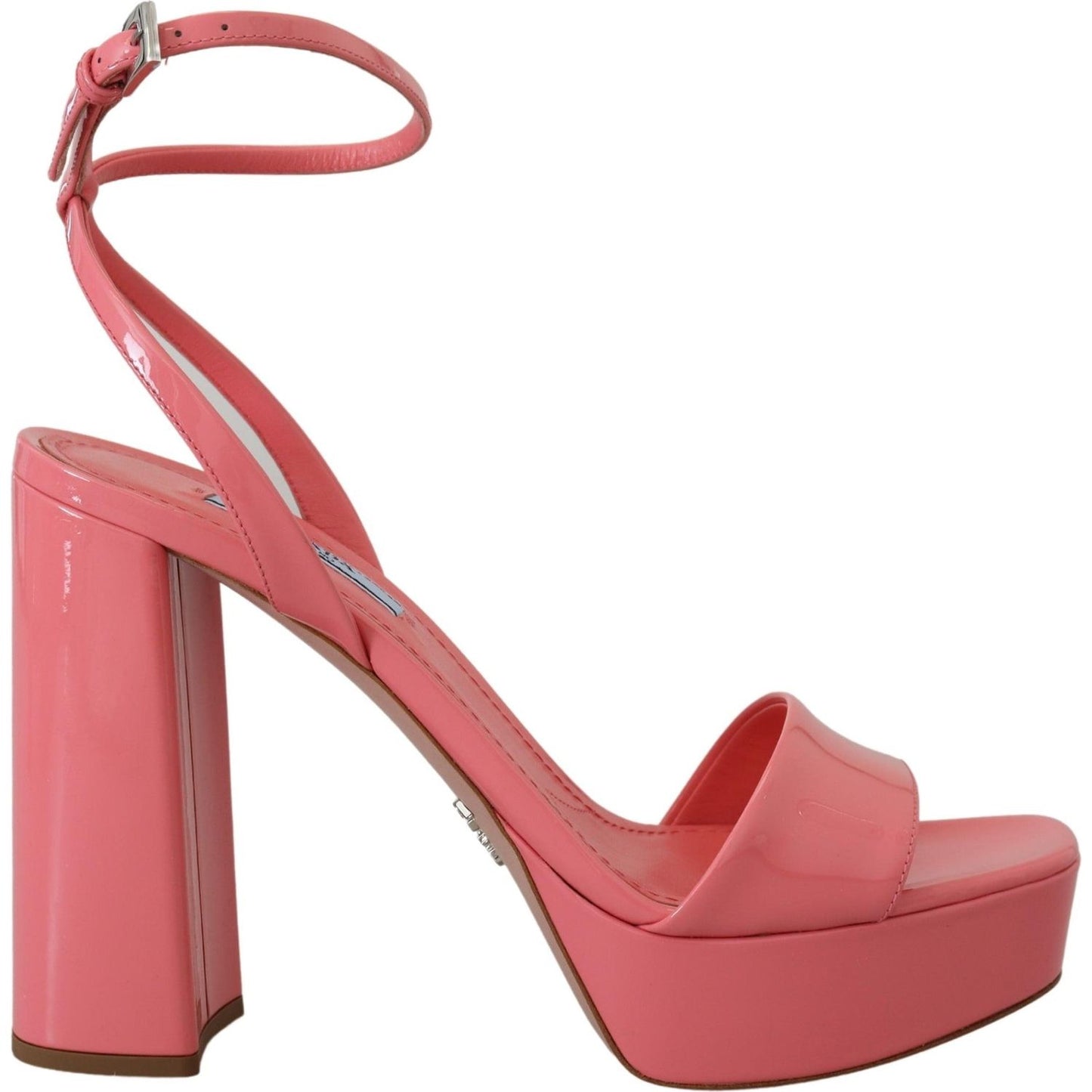 Prada Chic Pink Patent Leather Platform Sandals Prada Pale Violet Red