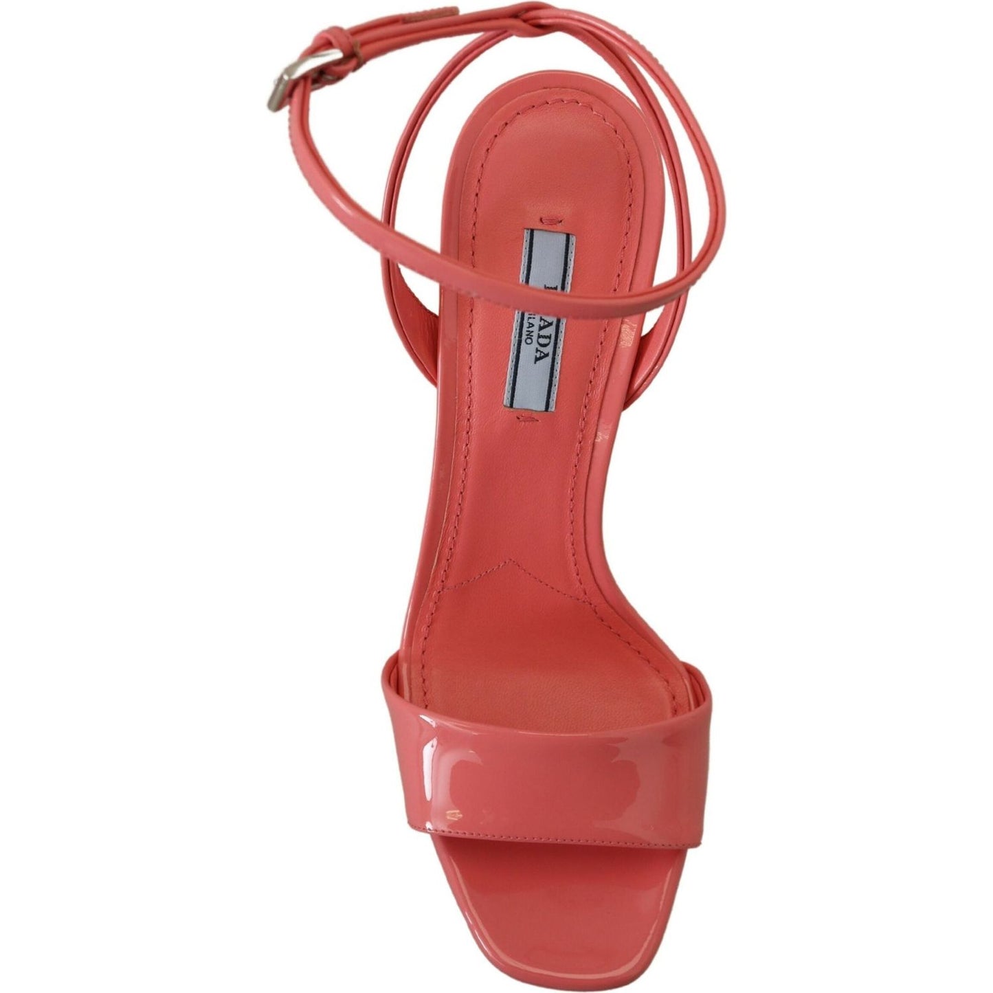 Prada Chic Pink Patent Leather Platform Sandals Prada Sienna