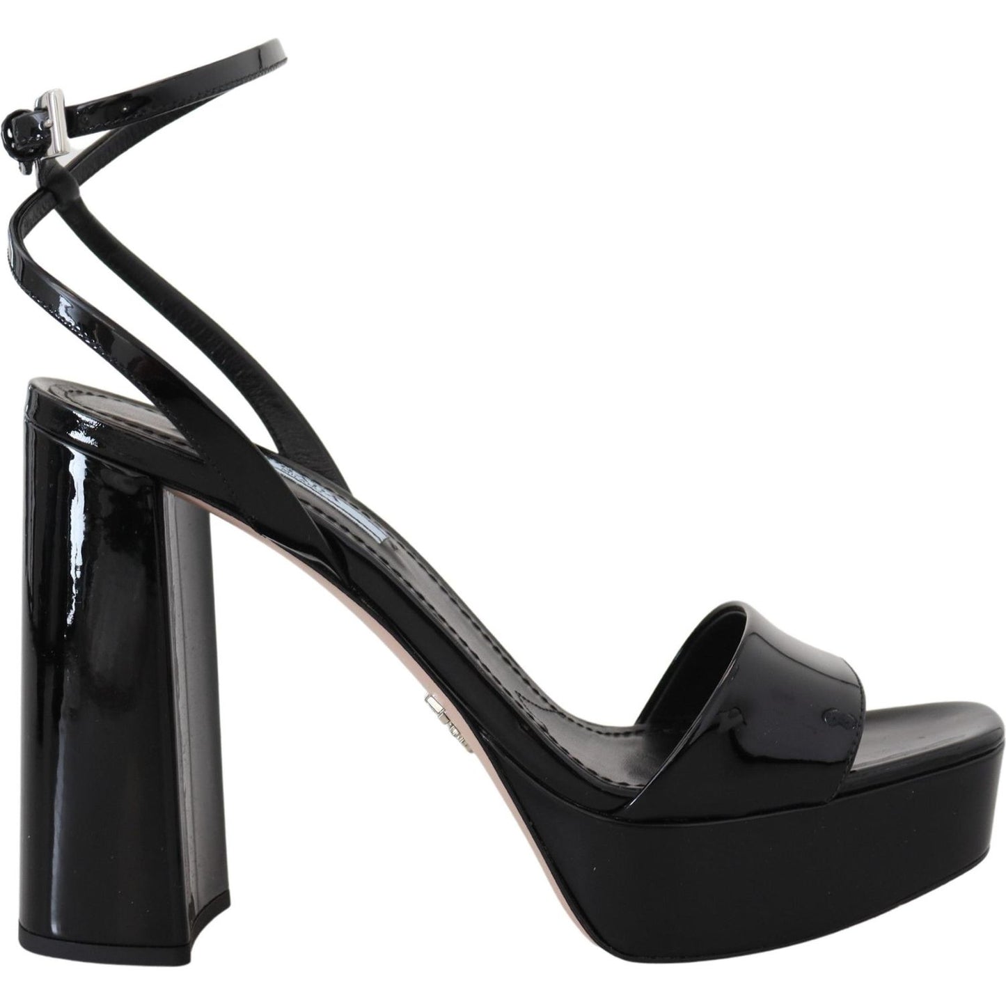Prada Elevate Your Elegance with Glossy Black Heels Prada Black