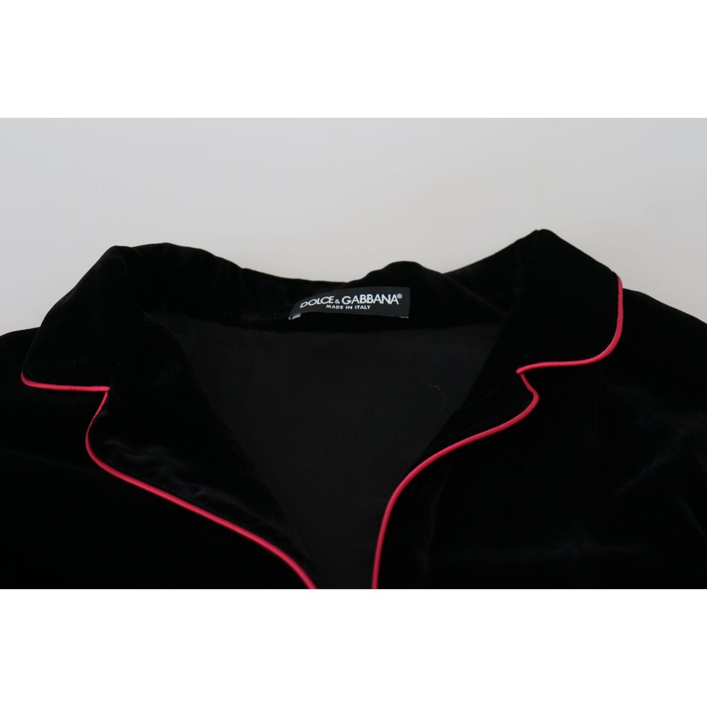 Dolce & Gabbana Elegant Black Silk-Blend Jacket with Waist Belt Dolce & Gabbana Light Gray