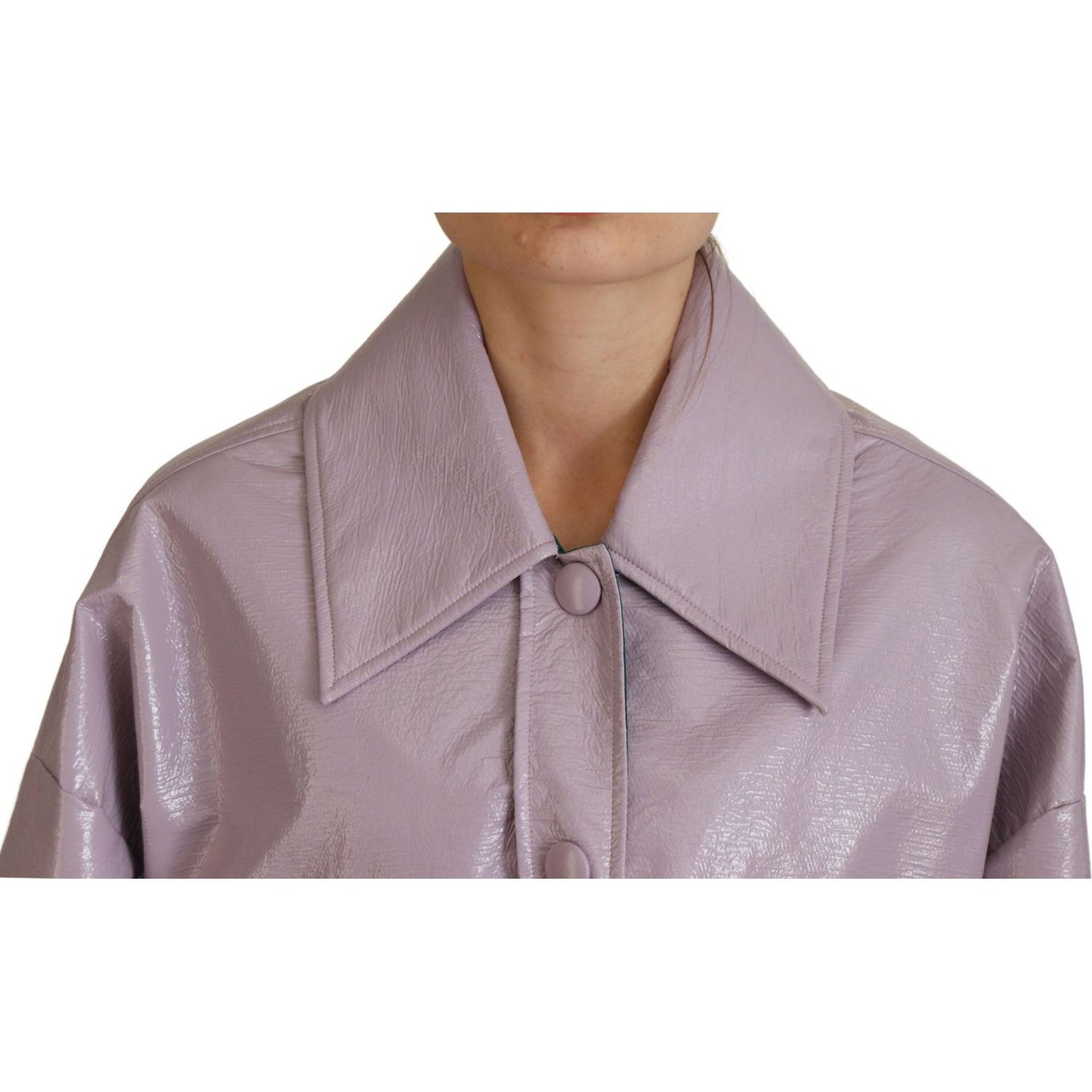 Dolce & Gabbana Chic Purple Cropped Jacket - A Style Statement Dolce & Gabbana Rosy Brown