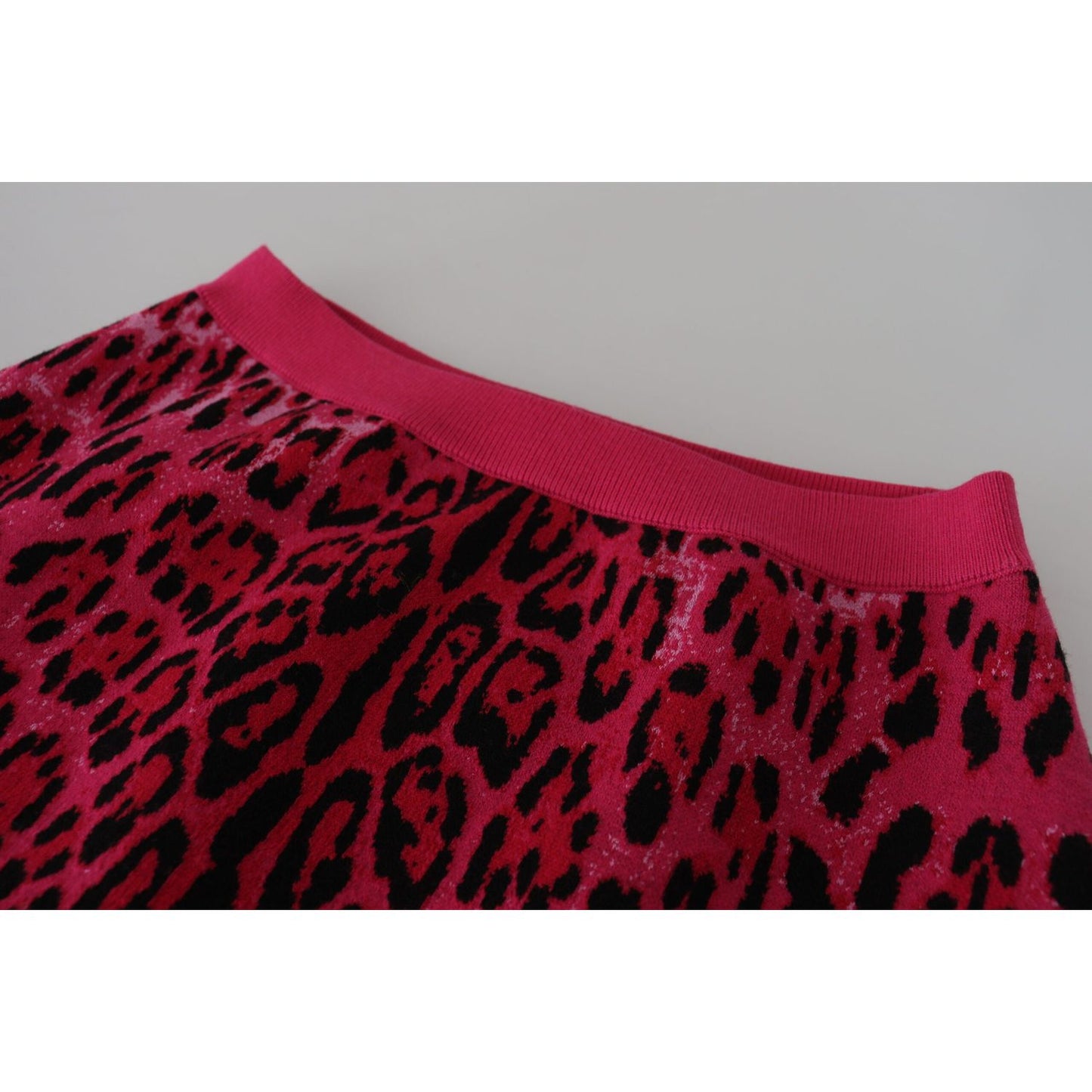 Dolce & Gabbana Chic High Waist Pink Leopard Mini Skirt Dolce & Gabbana Dark Gray