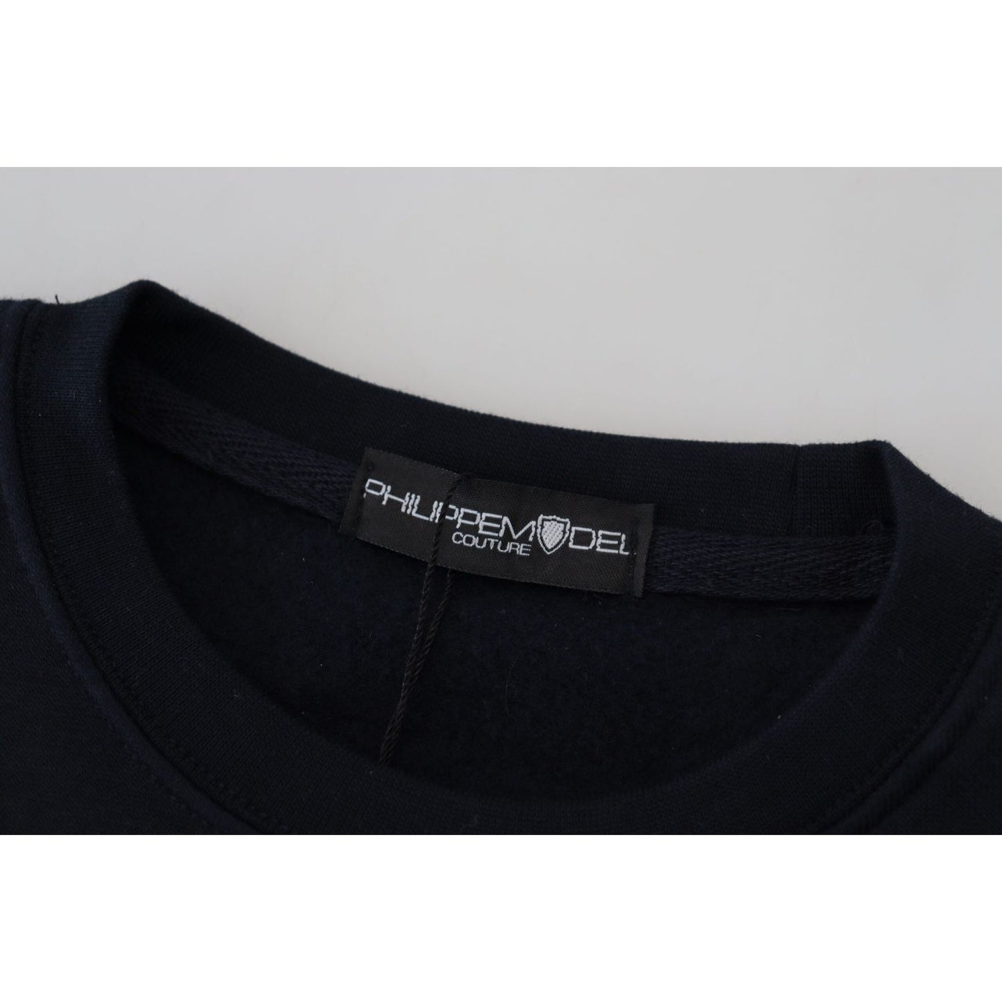 Philippe Model Chic Black Printed Cotton Sweater Philippe Model Black