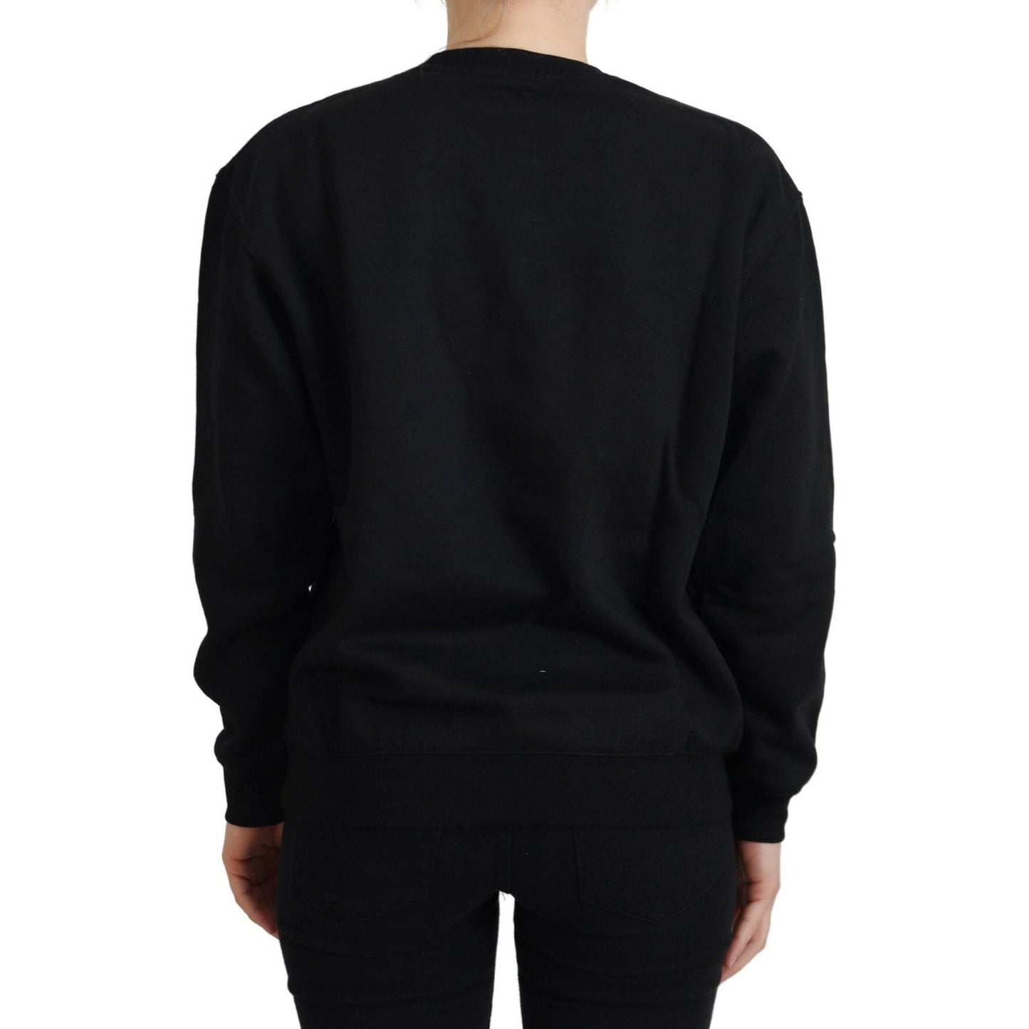 Philippe Model Chic Black Printed Cotton Sweater Philippe Model Black