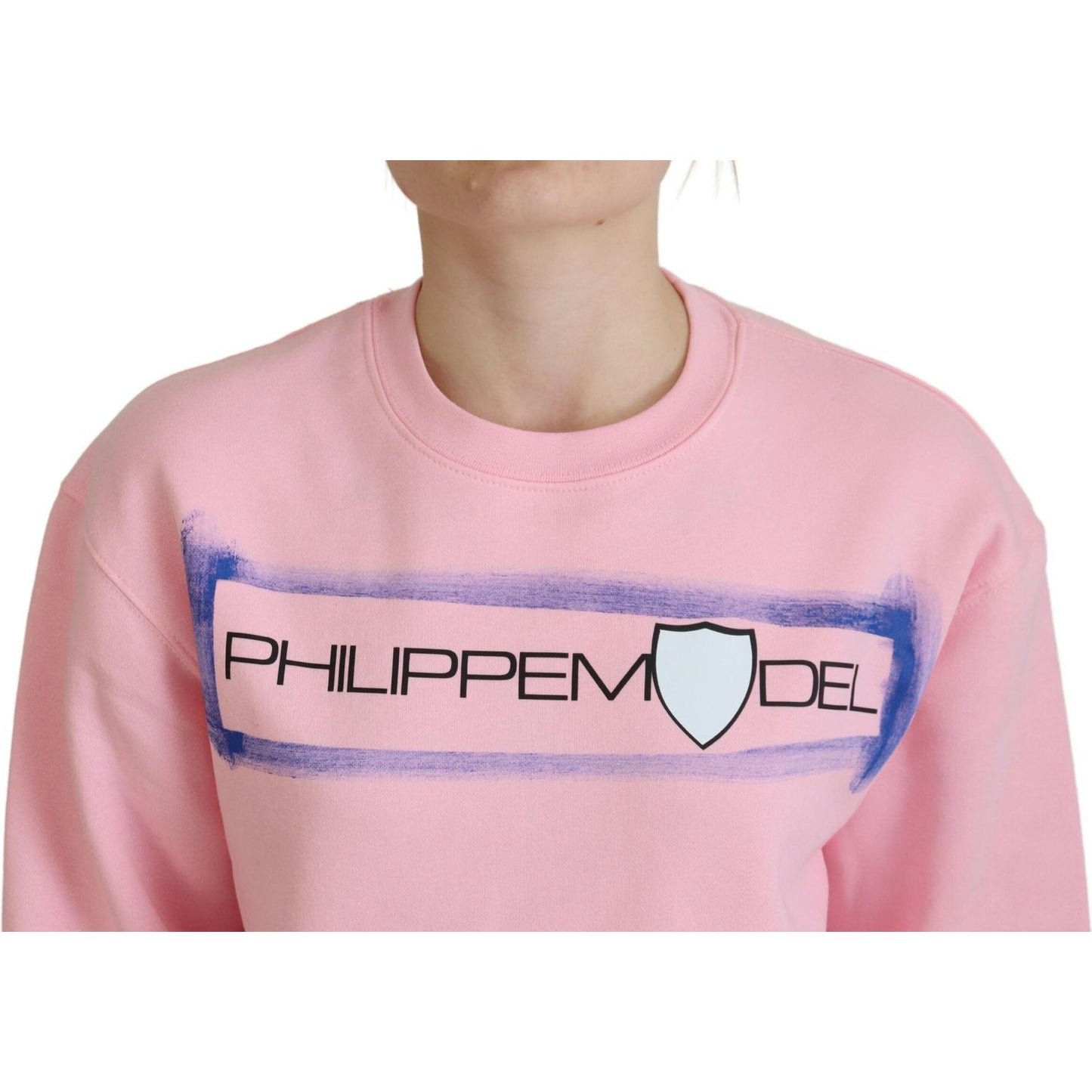 Philippe Model Elegant Pink Long Sleeve Pullover Sweater Philippe Model Gray