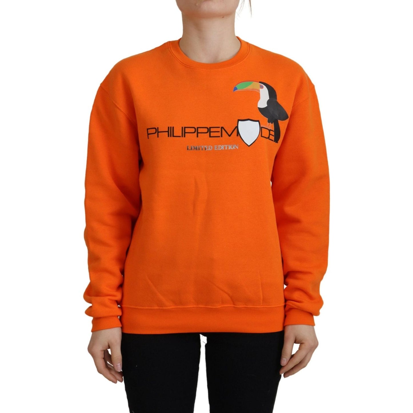 Philippe Model Chic Orange Printed Long Sleeve Pullover Sweater Philippe Model Chocolate
