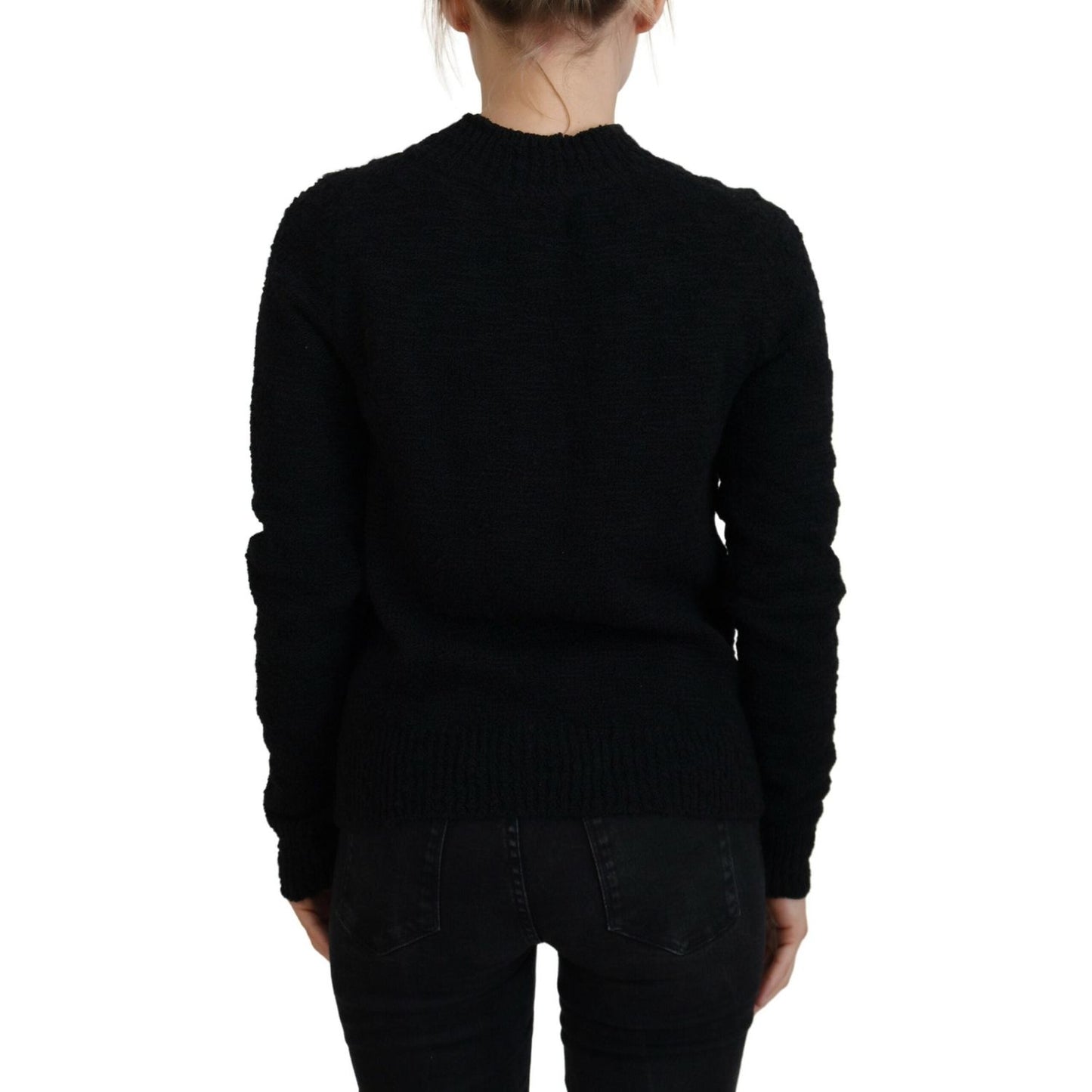 Dolce & Gabbana Elegant Virgin Wool Pullover Sweater Dolce & Gabbana Black