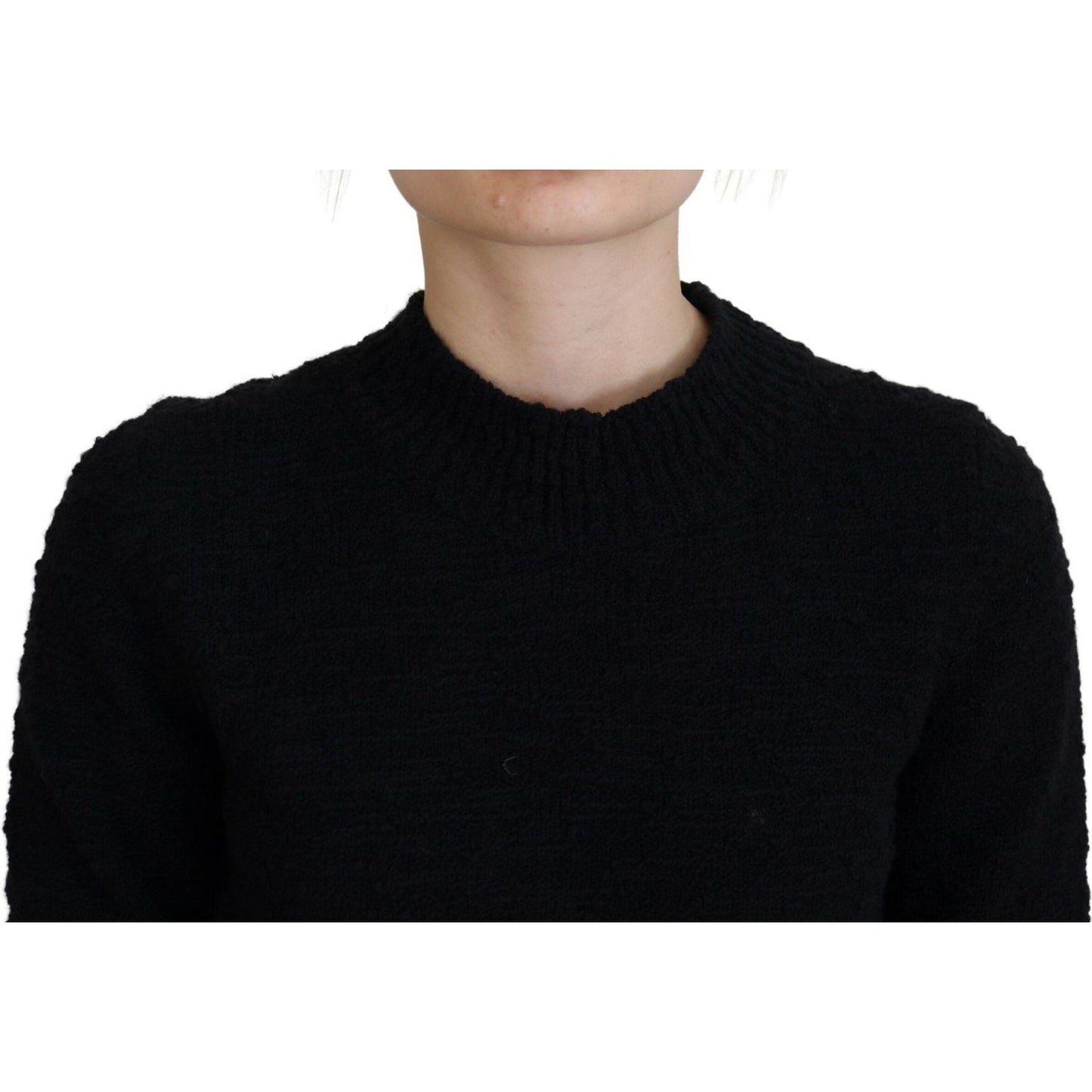 Dolce & Gabbana Elegant Virgin Wool Pullover Sweater Dolce & Gabbana Black