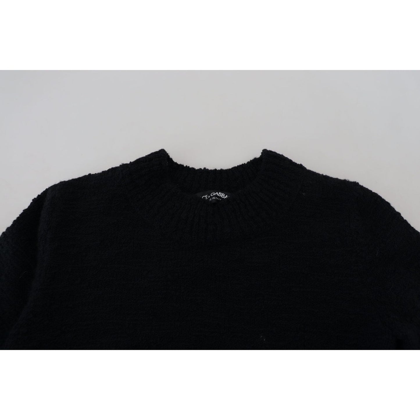 Dolce & Gabbana Elegant Virgin Wool Pullover Sweater Dolce & Gabbana Black