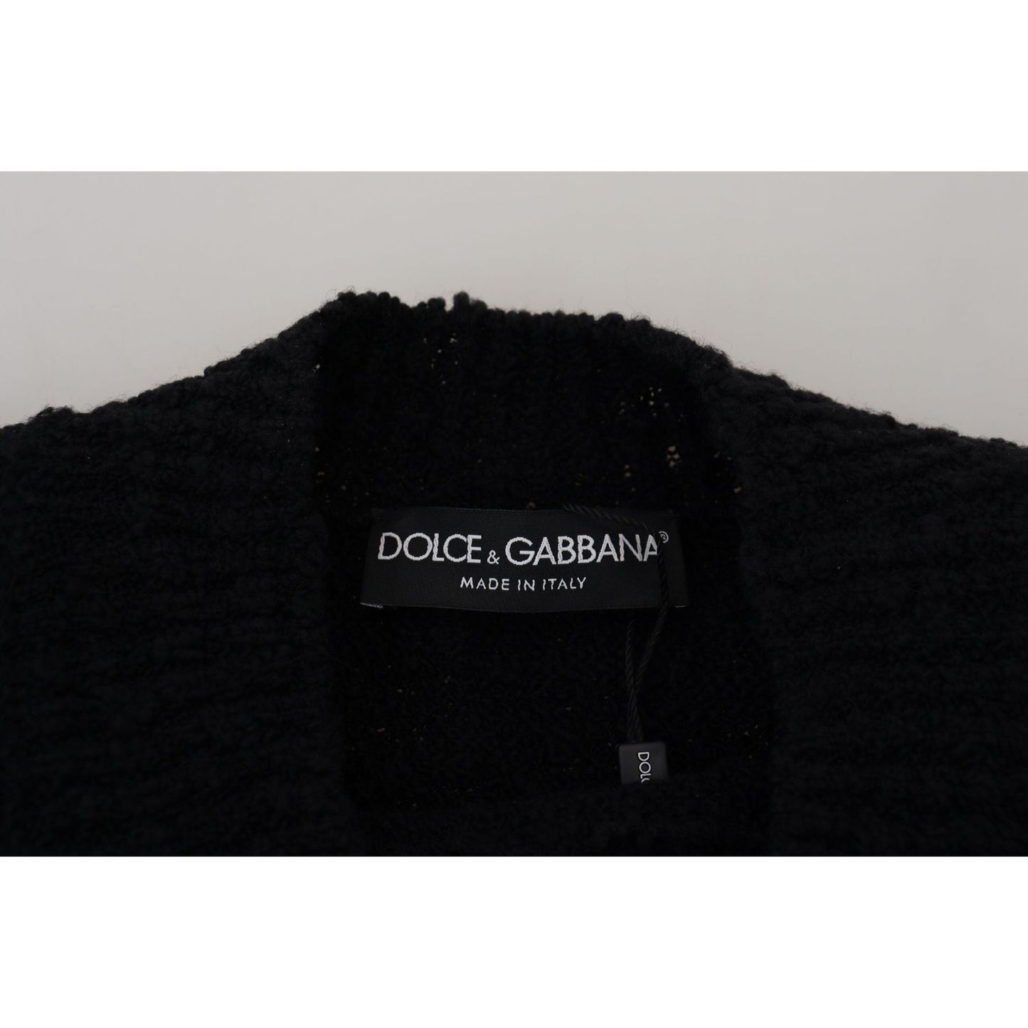 Dolce & Gabbana Elegant Virgin Wool Pullover Sweater Dolce & Gabbana Black