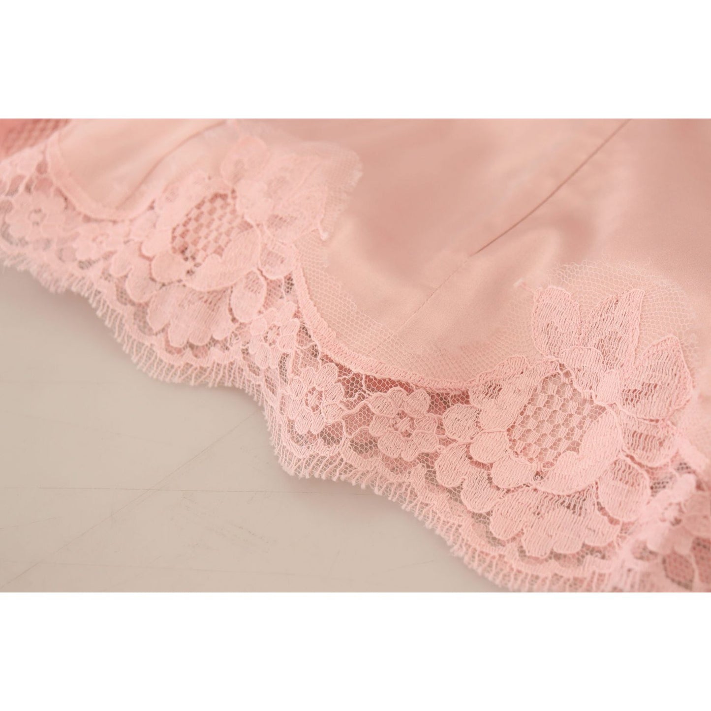 Dolce & Gabbana Elegant Sheer Lace Sleeveless Blouse in Pink Dolce & Gabbana Tan