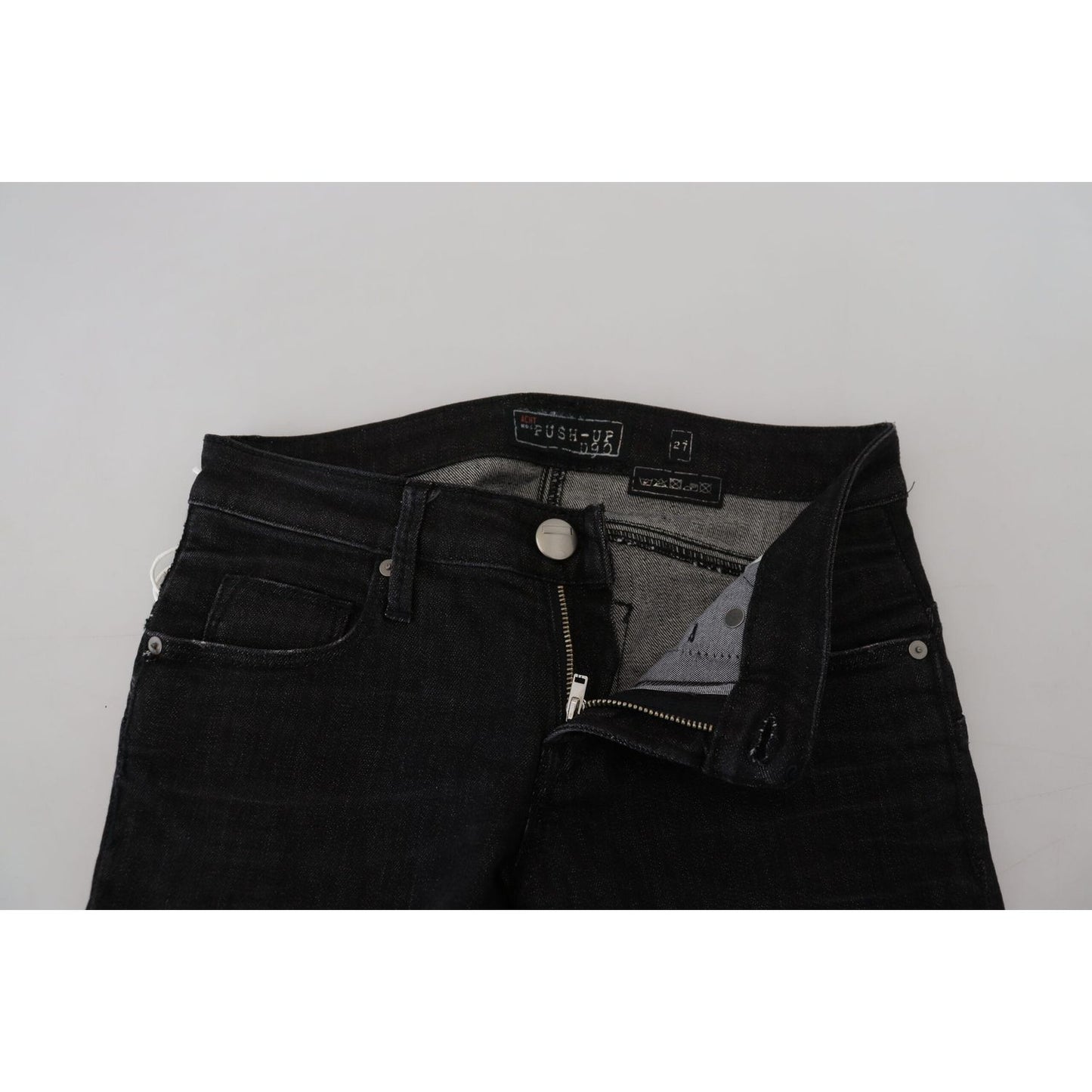 Acht Chic Low Waist Designer Skinny Jeans Acht Gray