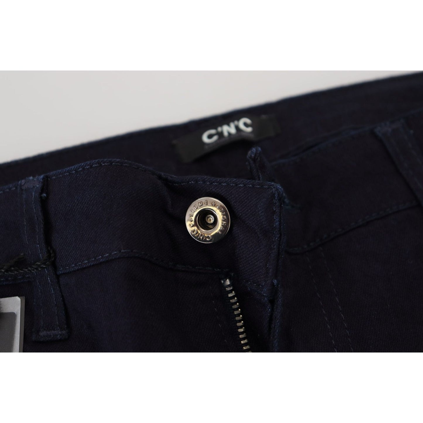 Costume National Chic Black Low Waist Denim Skinny Jeans Costume National Light Gray
