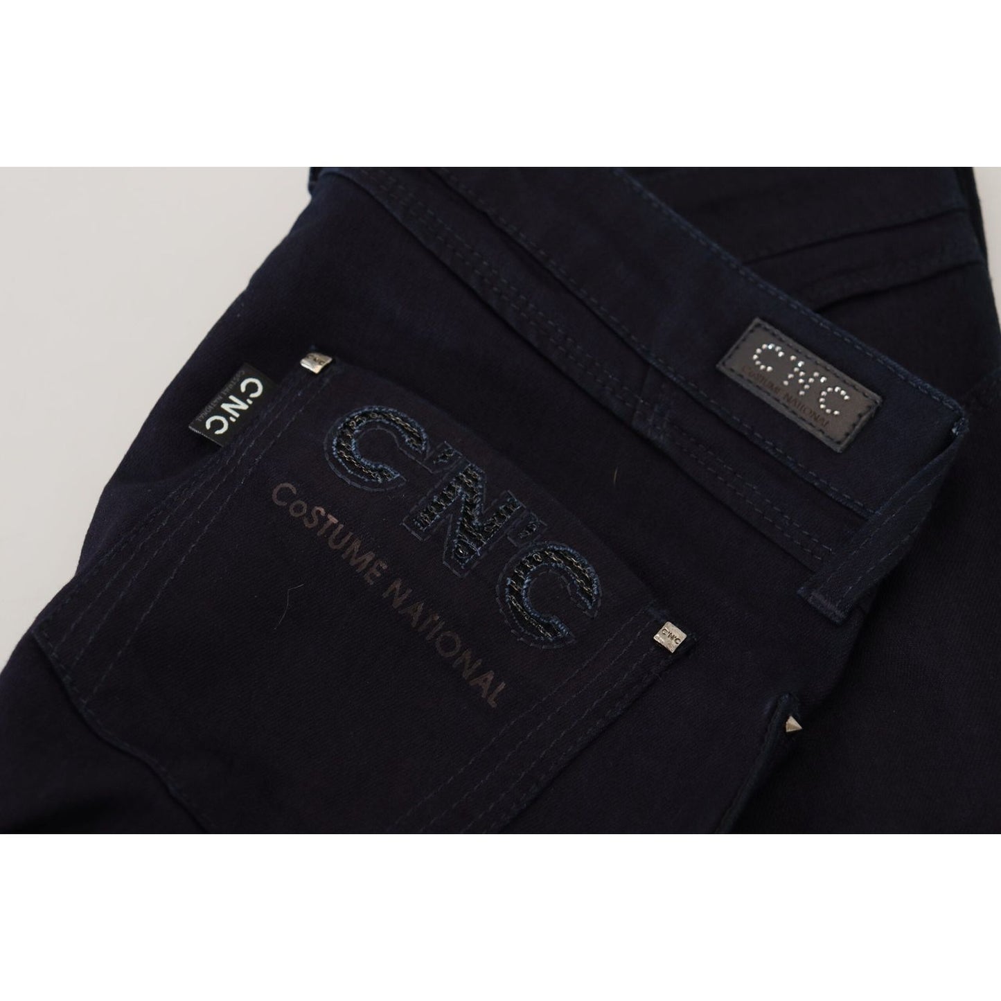 Costume National Chic Black Low Waist Denim Skinny Jeans Costume National Black