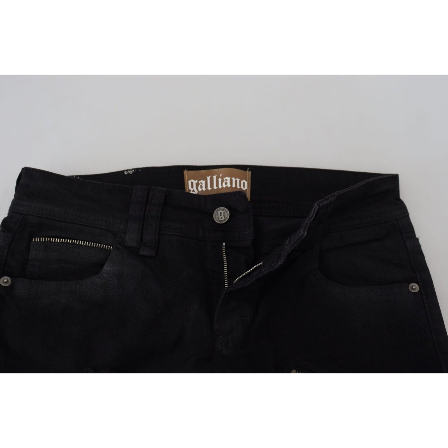 John Galliano Chic Mid Waist Flared Black Jeans John Galliano Gray