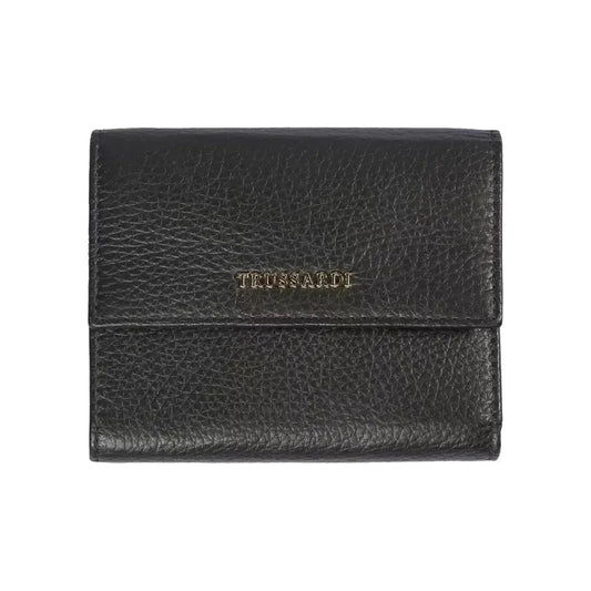 Trussardi Black Leather Women Wallet