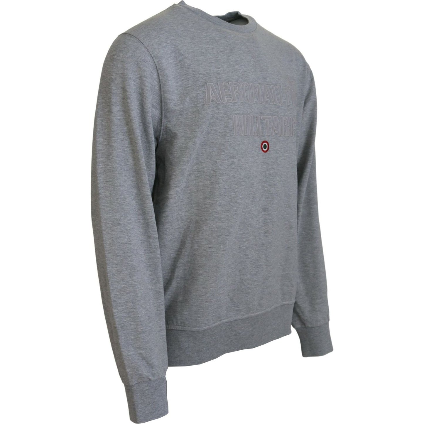 Aeronautica Militare Gray Men Pullover Sweatshirt Sweater