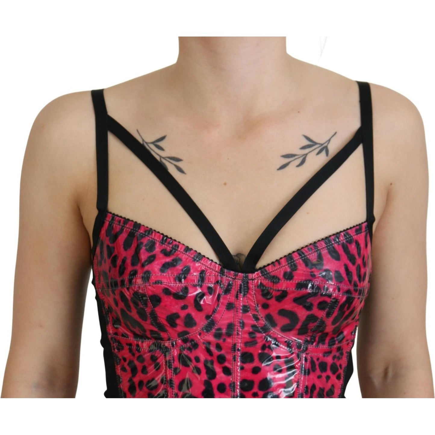 Dolce & Gabbana Leopard Print Bustier Corset Top Dolce & Gabbana Rosy Brown