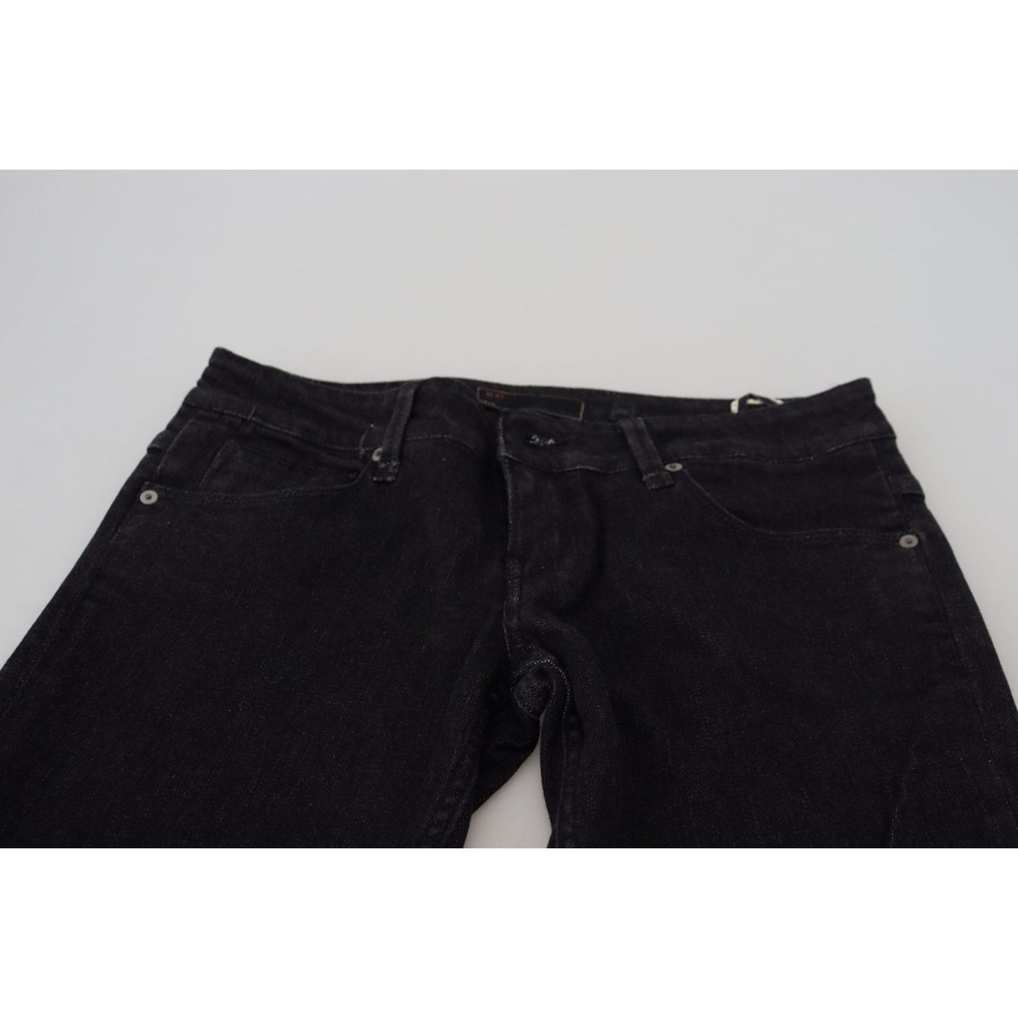 Acht Sleek Cotton Slim Fit Denim In Black Acht Black