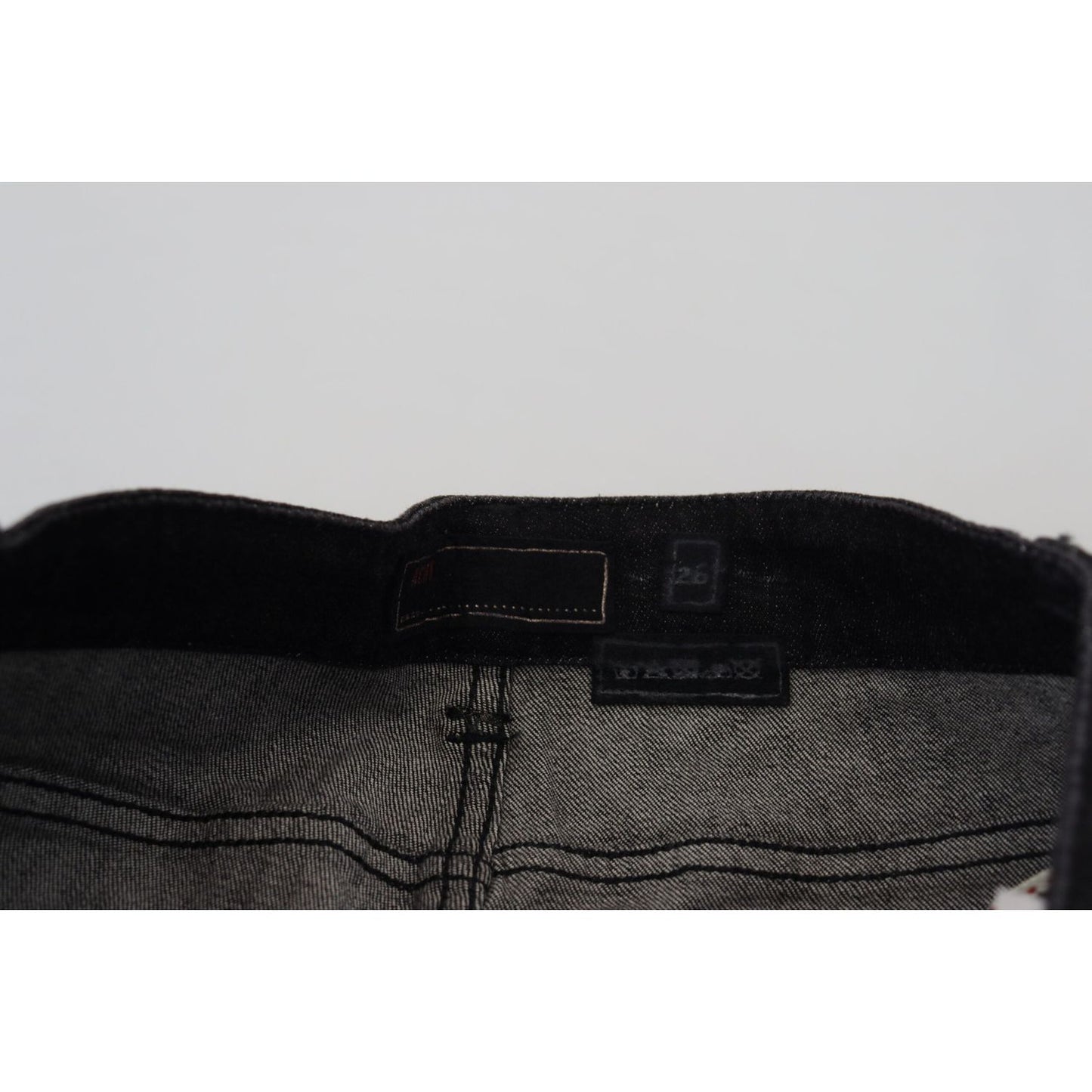 Acht Sleek Cotton Slim Fit Denim In Black Acht Black