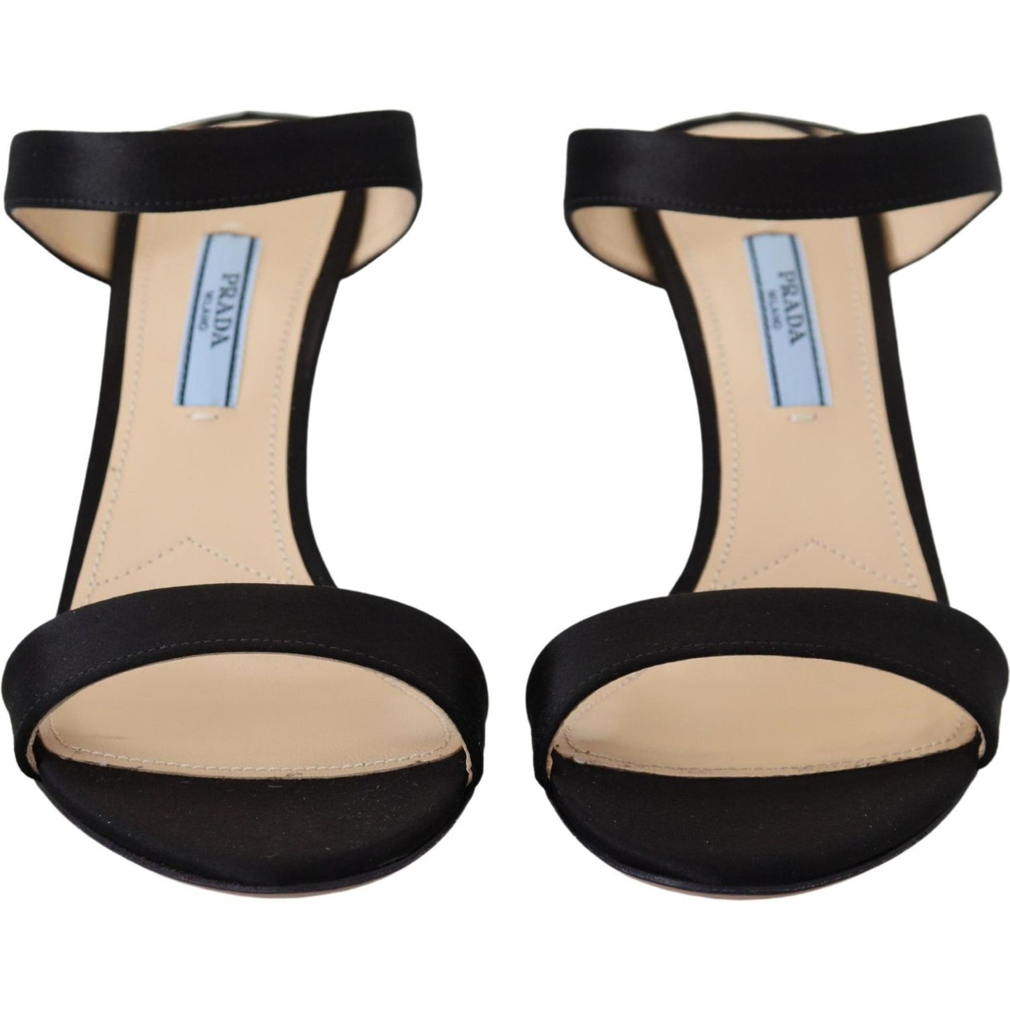 Prada Elegant Black Leather Heels Pumps Prada Black