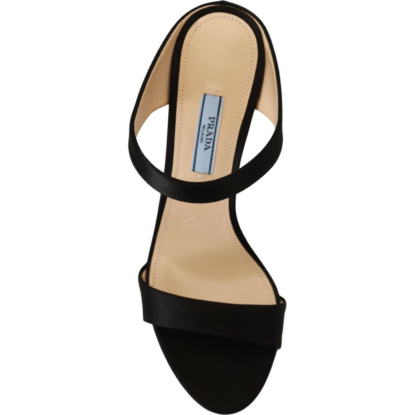 Prada Elegant Black Leather Heels Pumps Prada Black