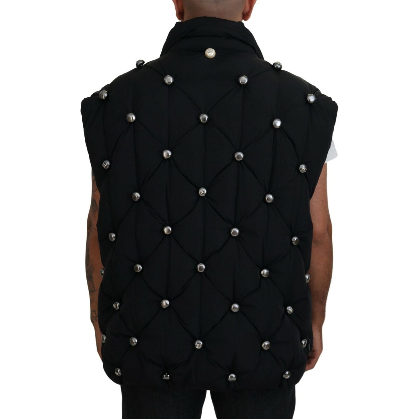 Dolce & Gabbana Elegant Black Sleeveless Vest Jacket Dolce & Gabbana Black