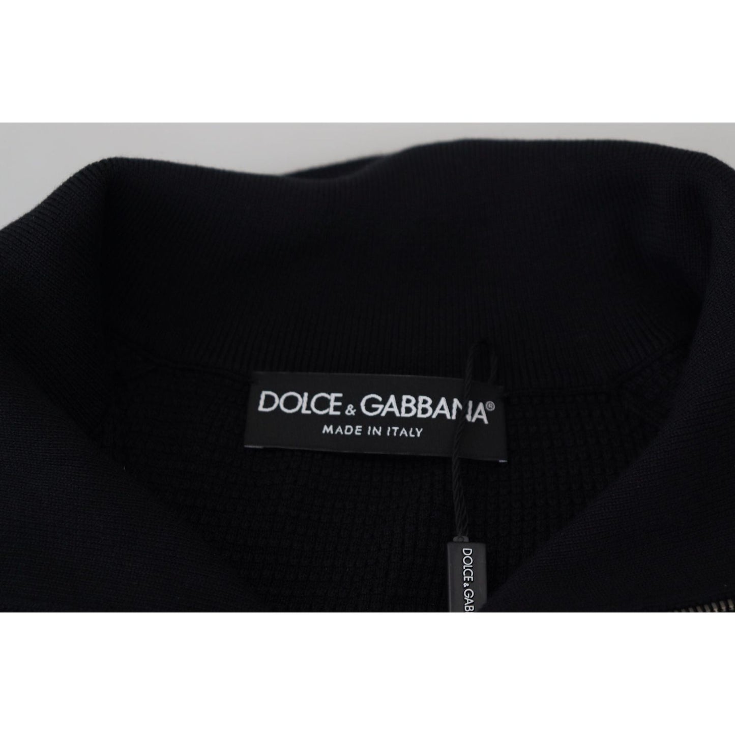 Dolce & Gabbana Elegant Silk Blend Black Pullover Sweater Dolce & Gabbana Black