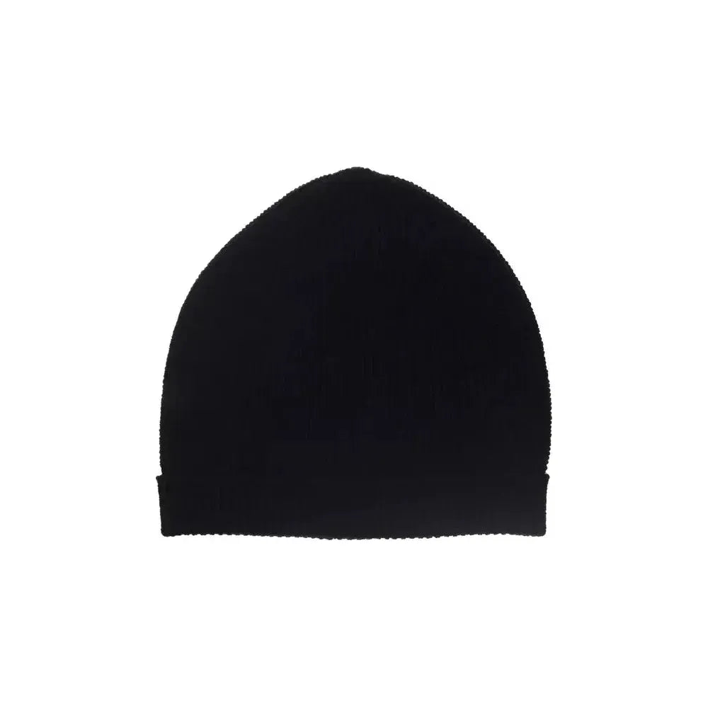 Alpha Studio Blue Merino Wool Men's Hat Alpha Studio Black