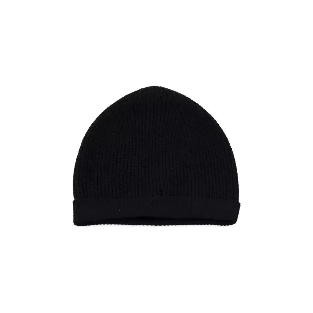 Alpha Studio Blue Merino Wool Men's Hat Alpha Studio Black
