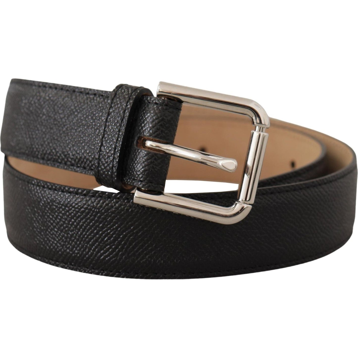 Dolce & Gabbana Sleek Black Authentic Leather Belt Dolce & Gabbana Dark Slate Gray